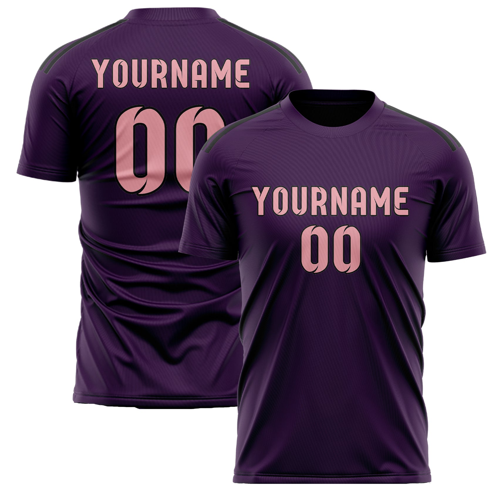 Custom Purple Light Pink Soccer Jersey