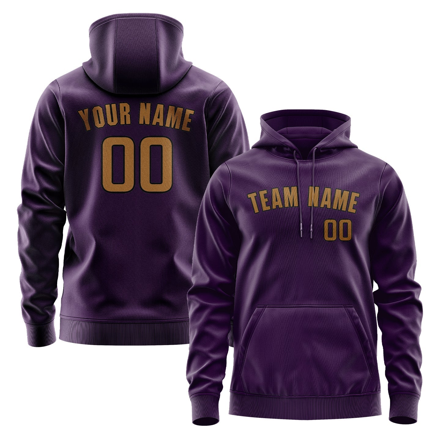 Custom Purple Khaki Hoodie