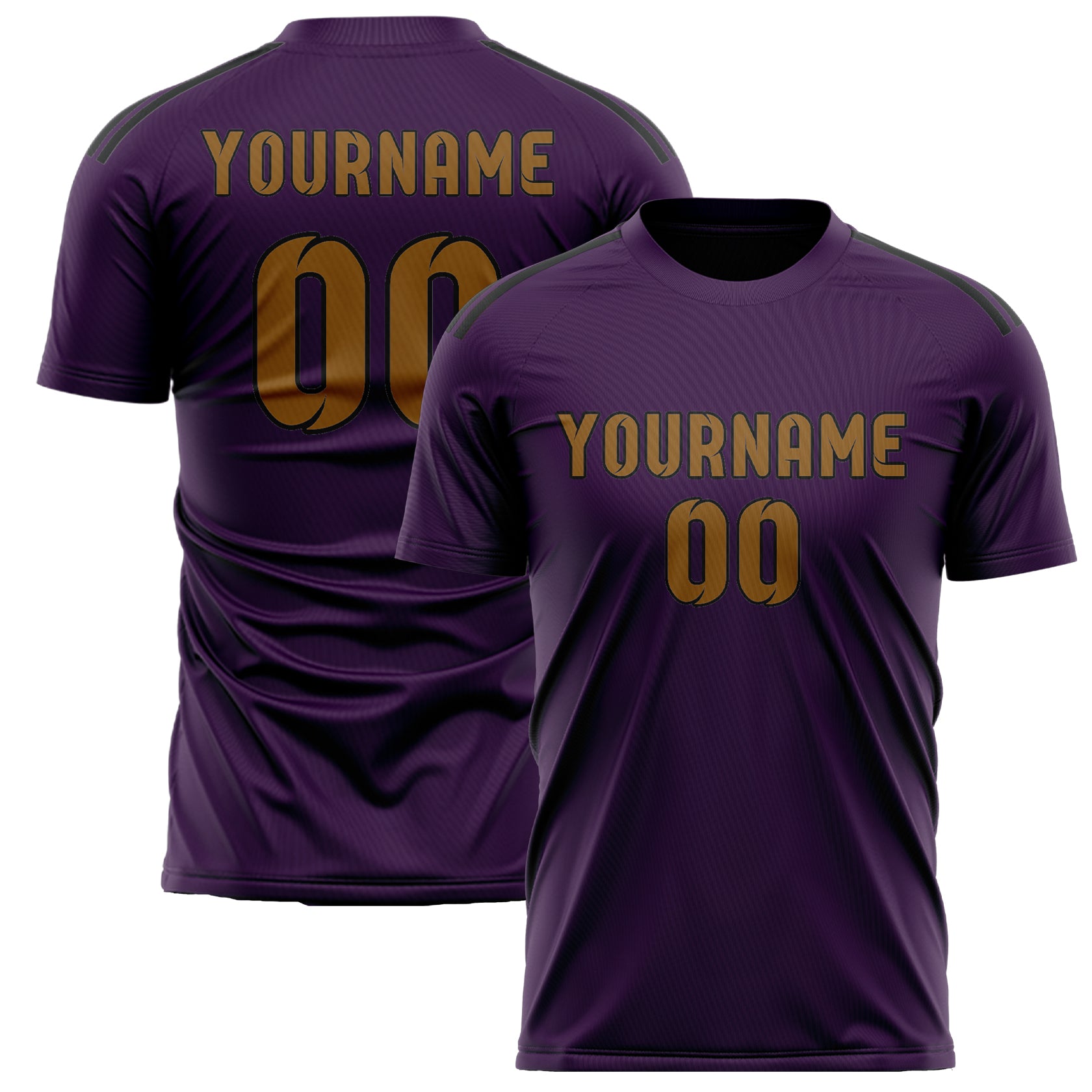 Custom Purple Khaki Soccer Jersey