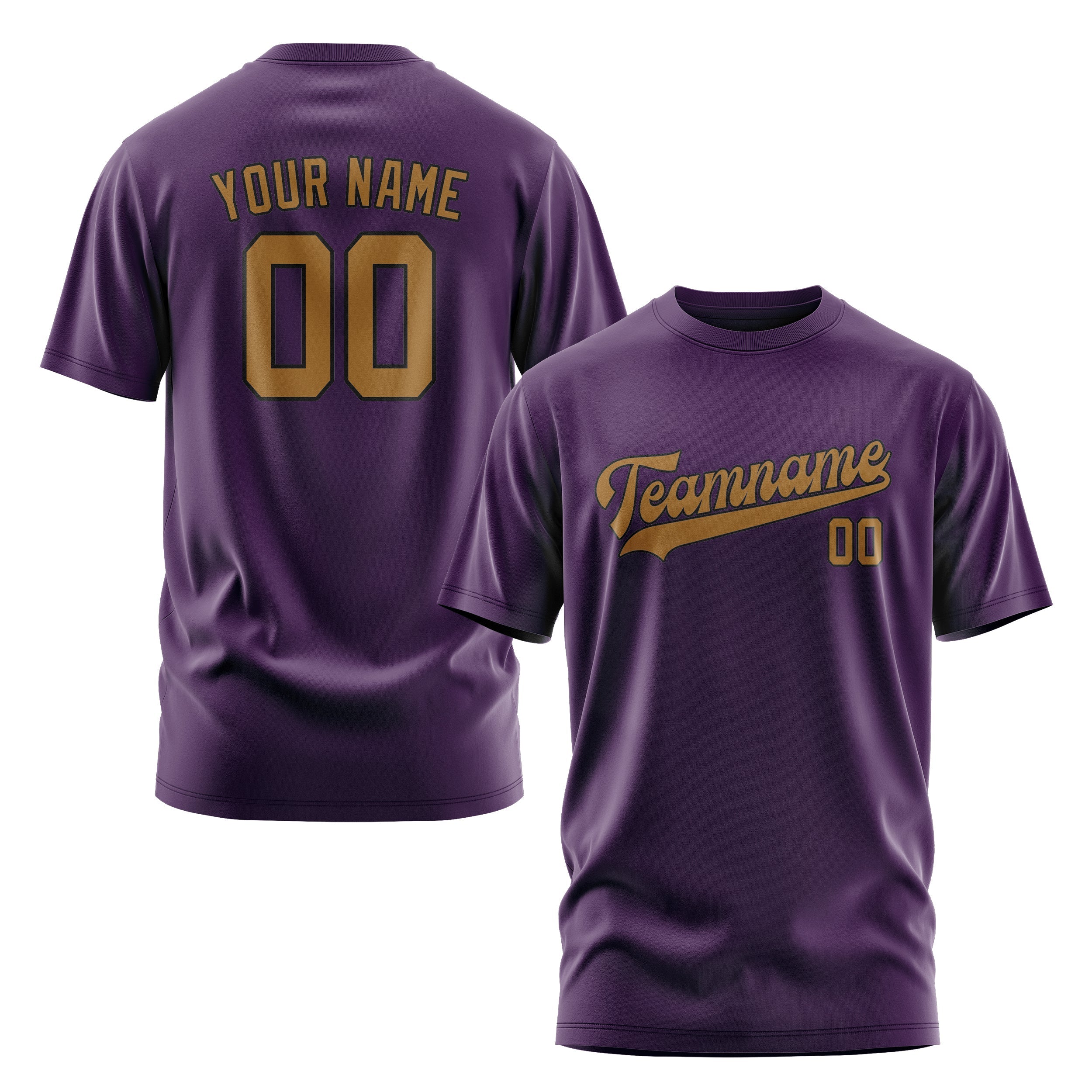 Custom Purple Khaki T-Shirt
