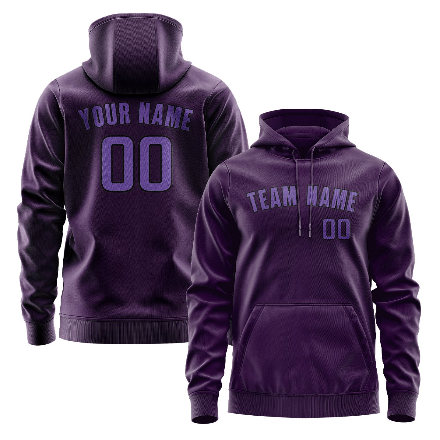 Custom Purple Light Purple Hoodie