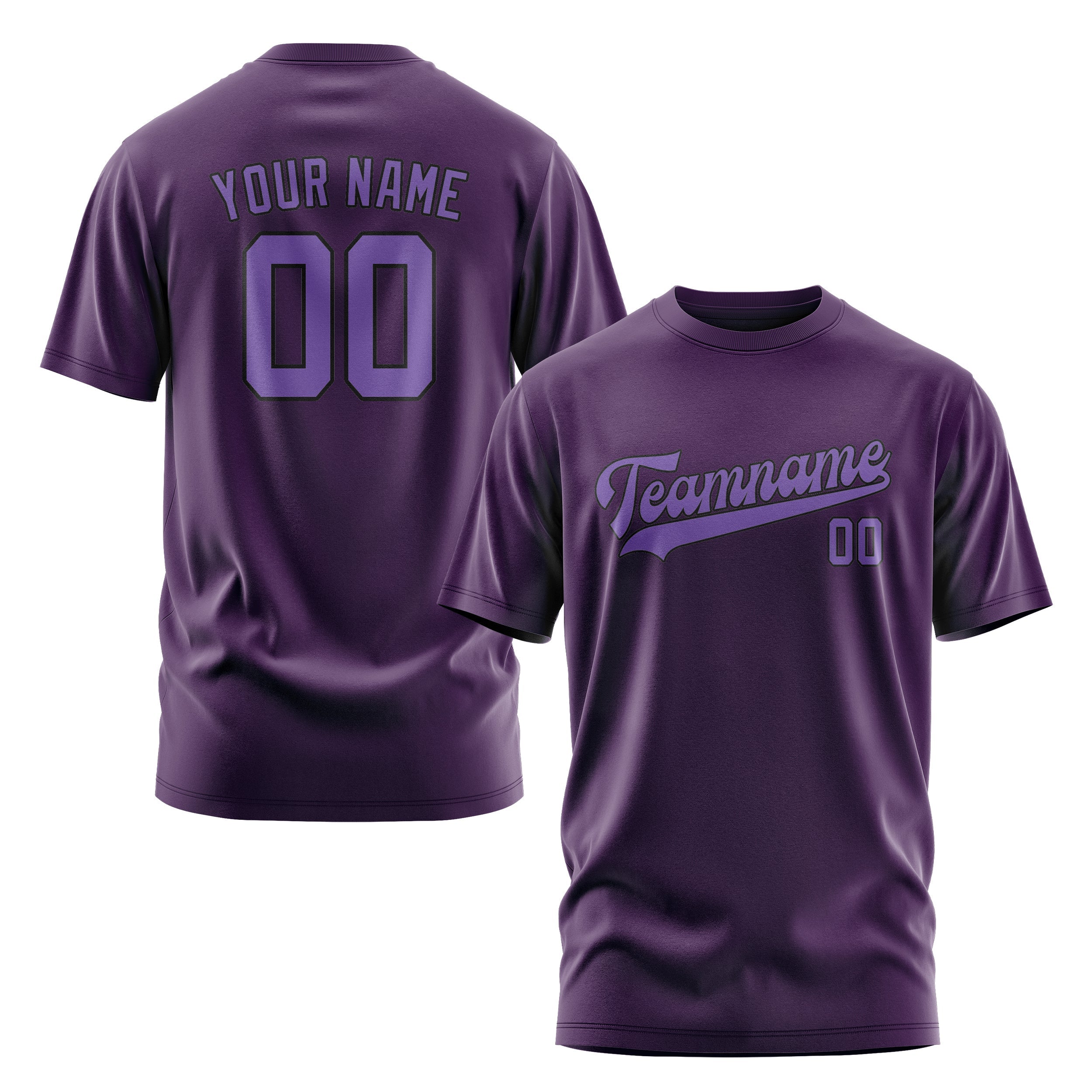 Custom Purple Light Purple T-Shirt