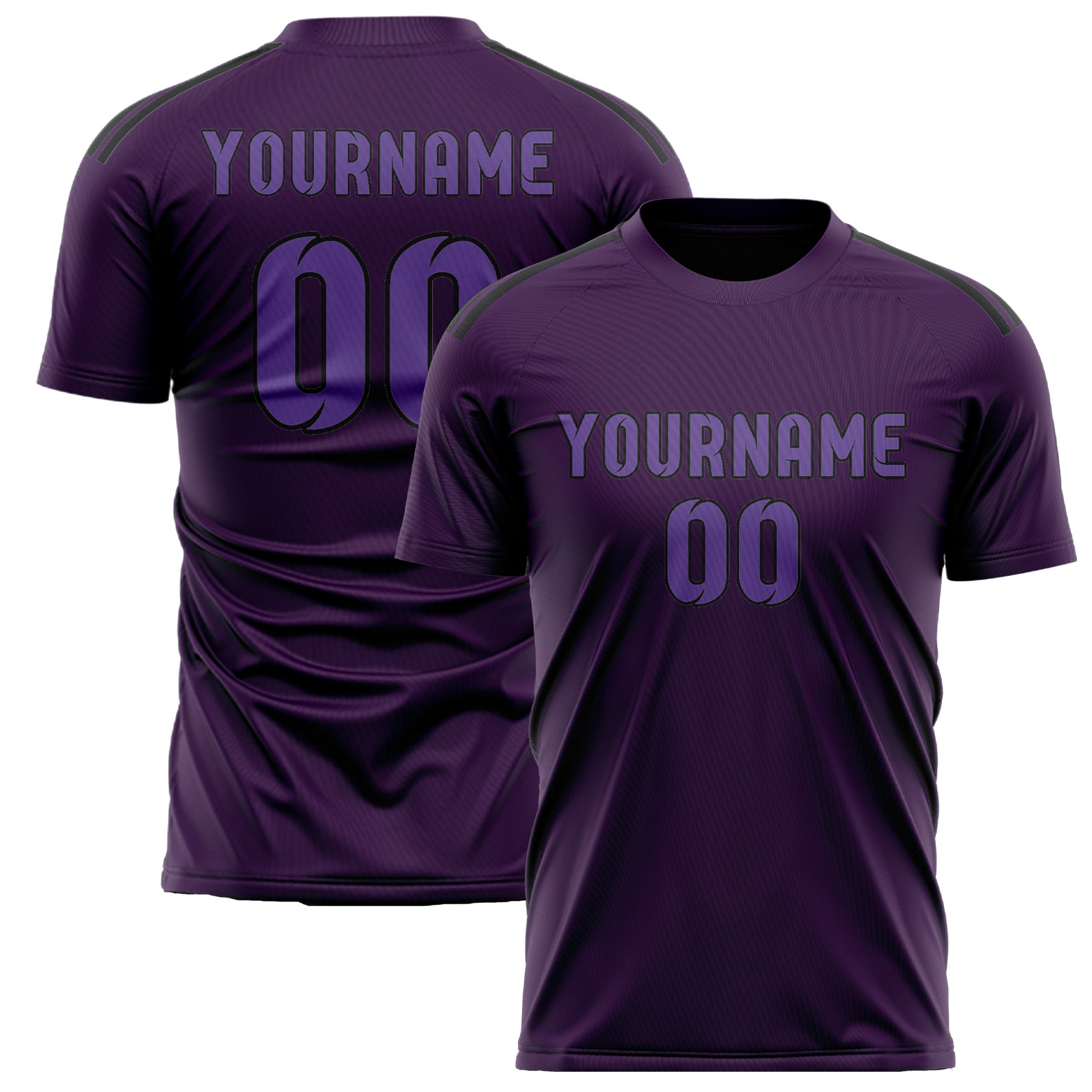Custom Purple Light Purple Soccer Jersey