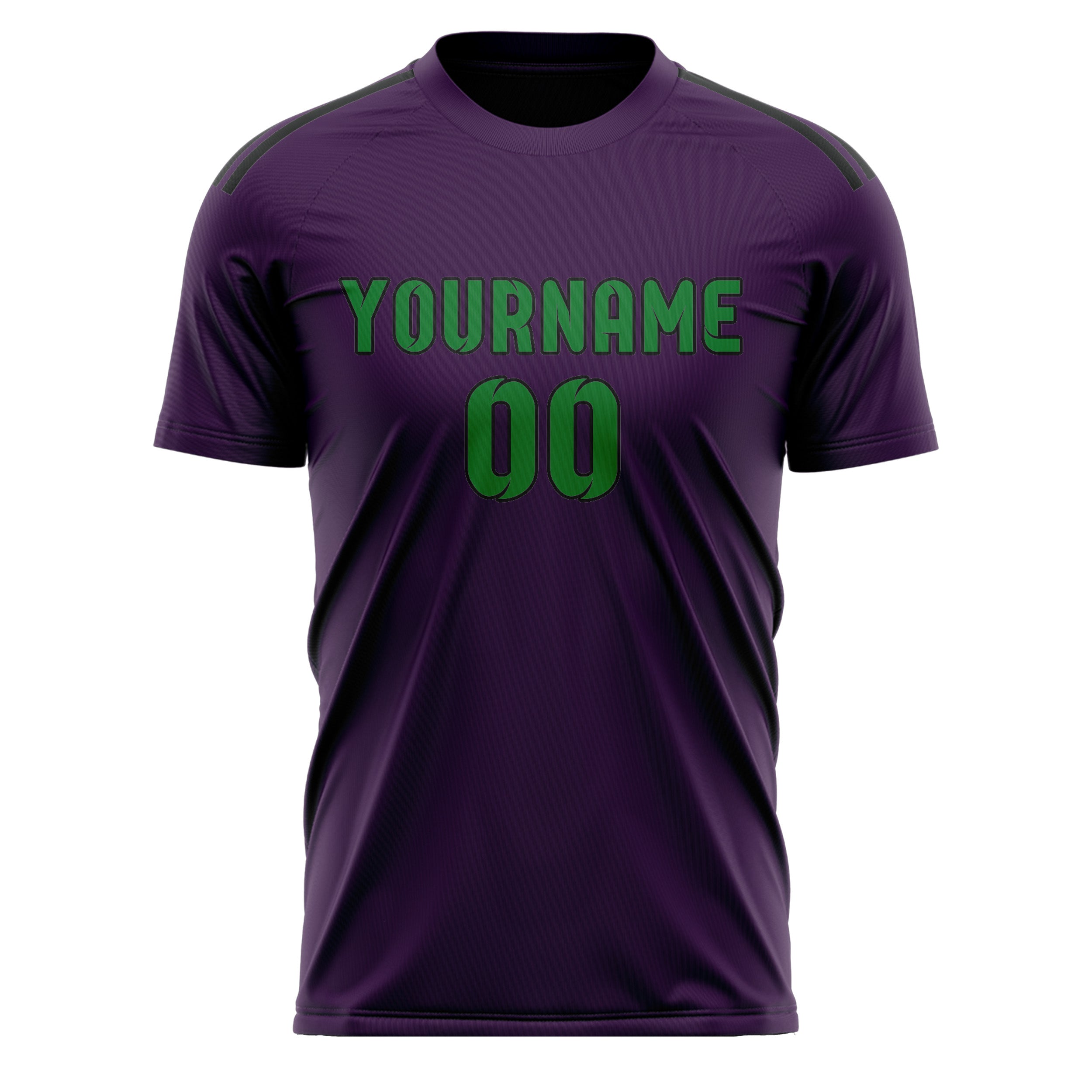 Custom Purple Emerald Green Soccer Jersey
