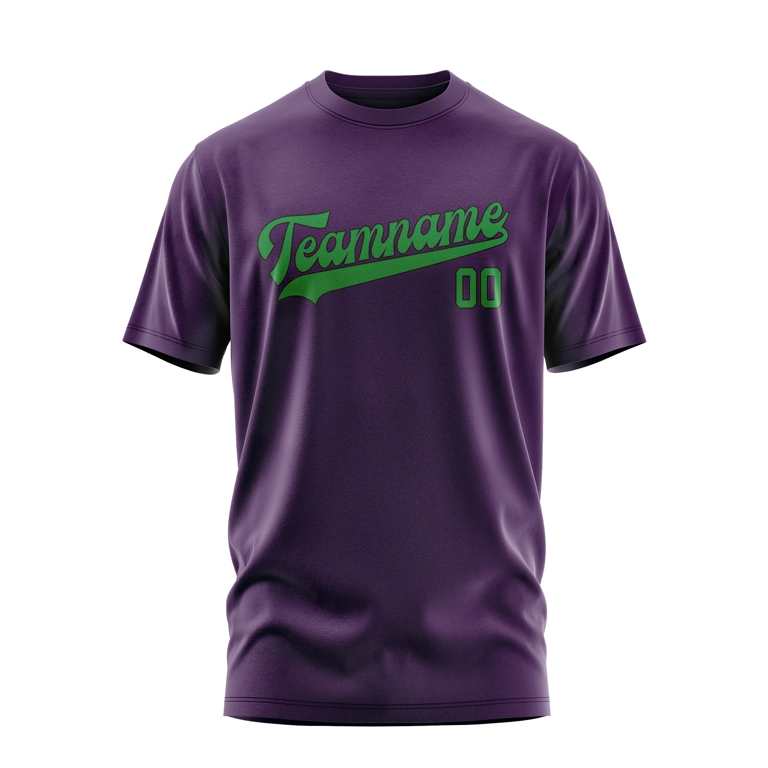 Custom Purple Emerald Green T-Shirt