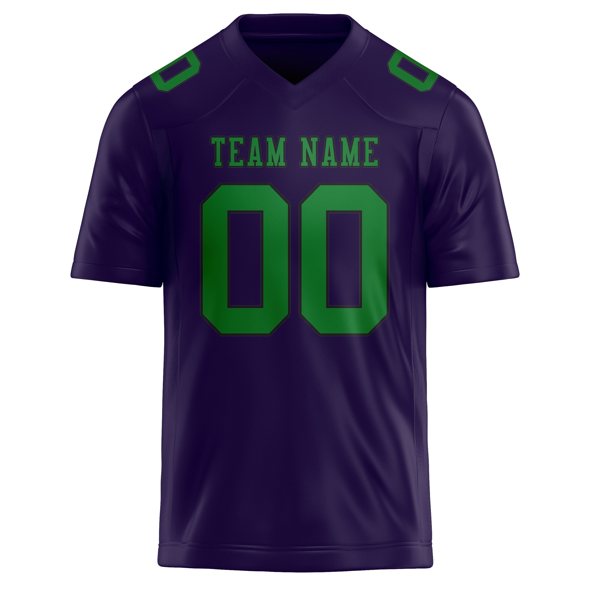 Custom Purple Emerald Green Football Jersey