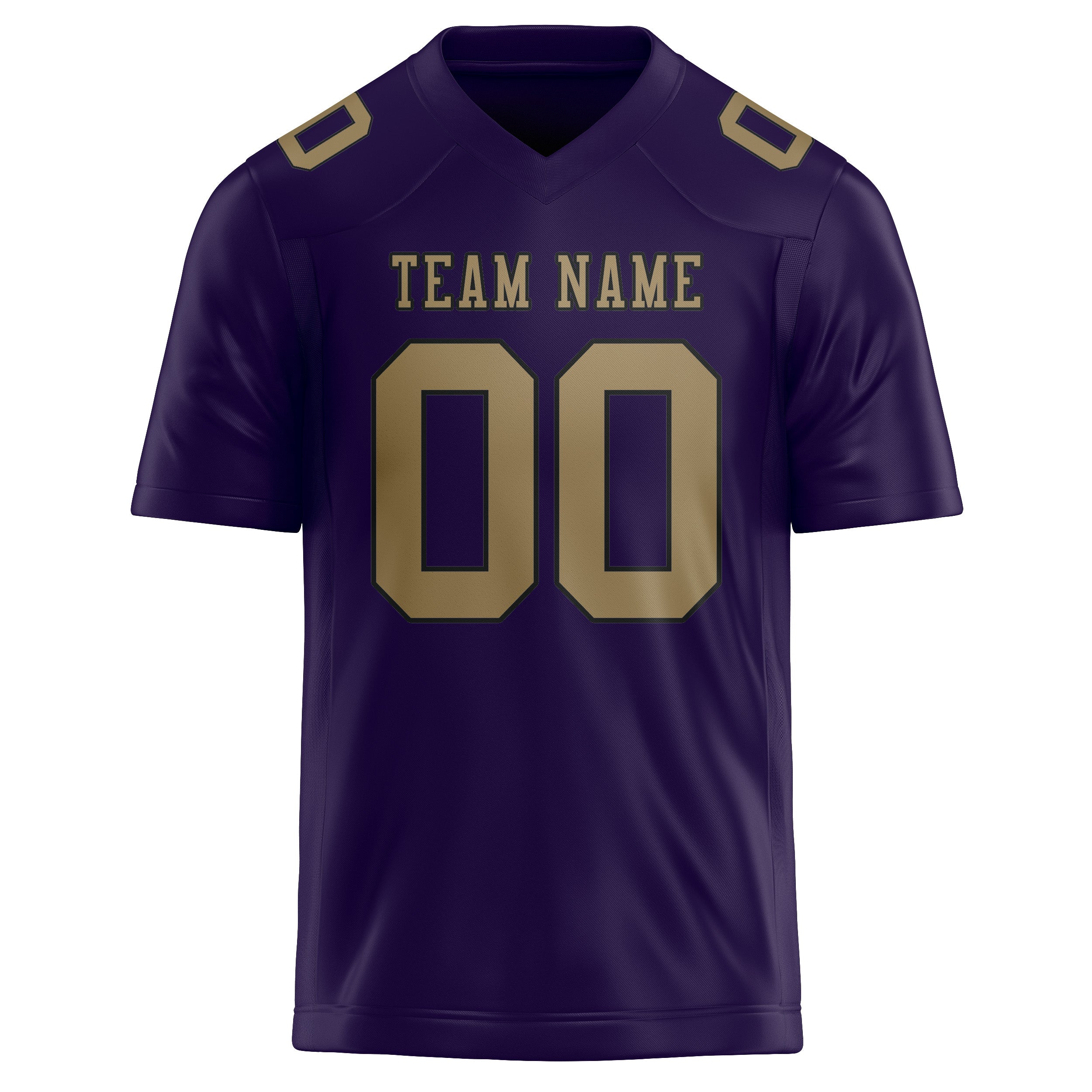 Custom Purple Light Khaki Football Jersey