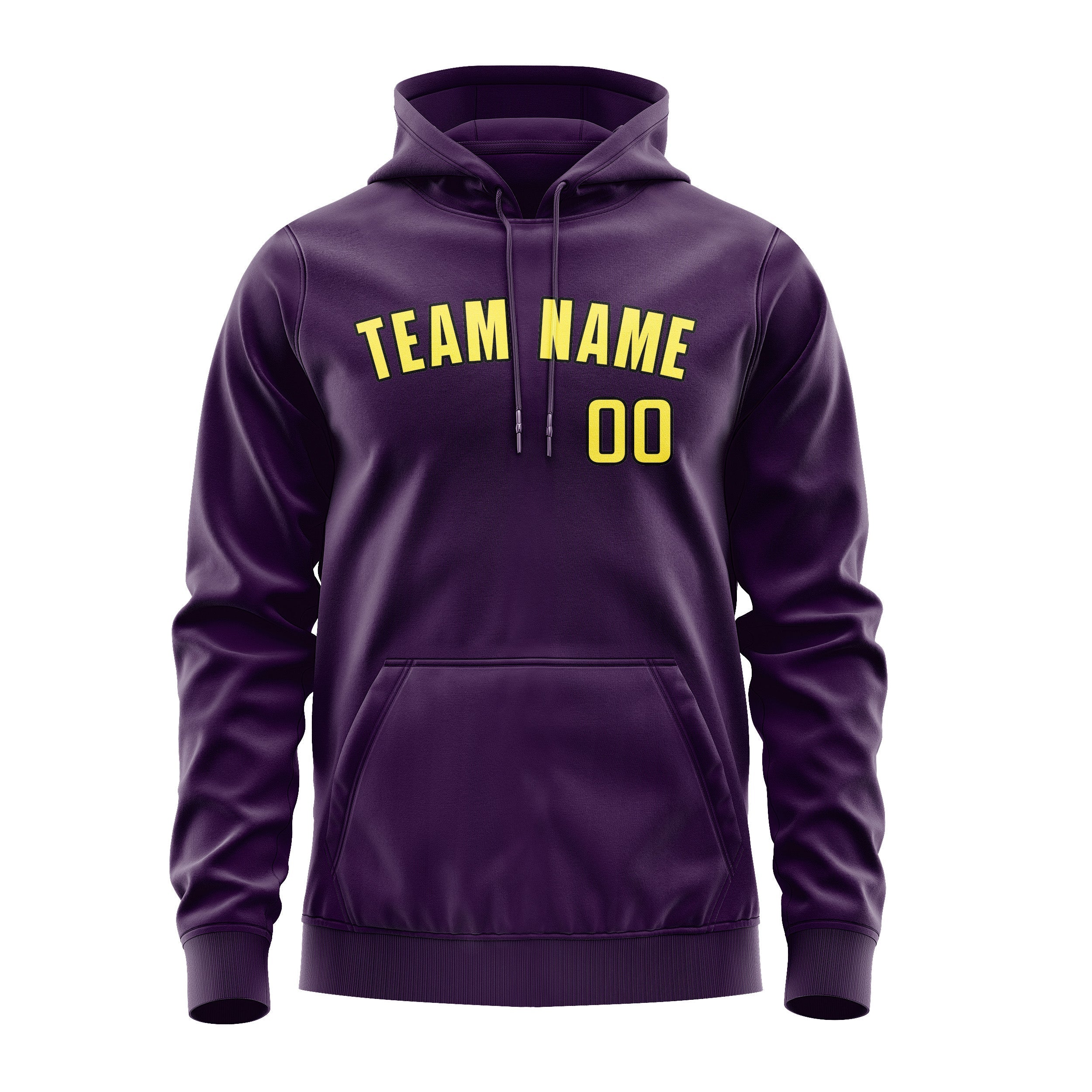 Custom Purple Light Yellow Hoodie