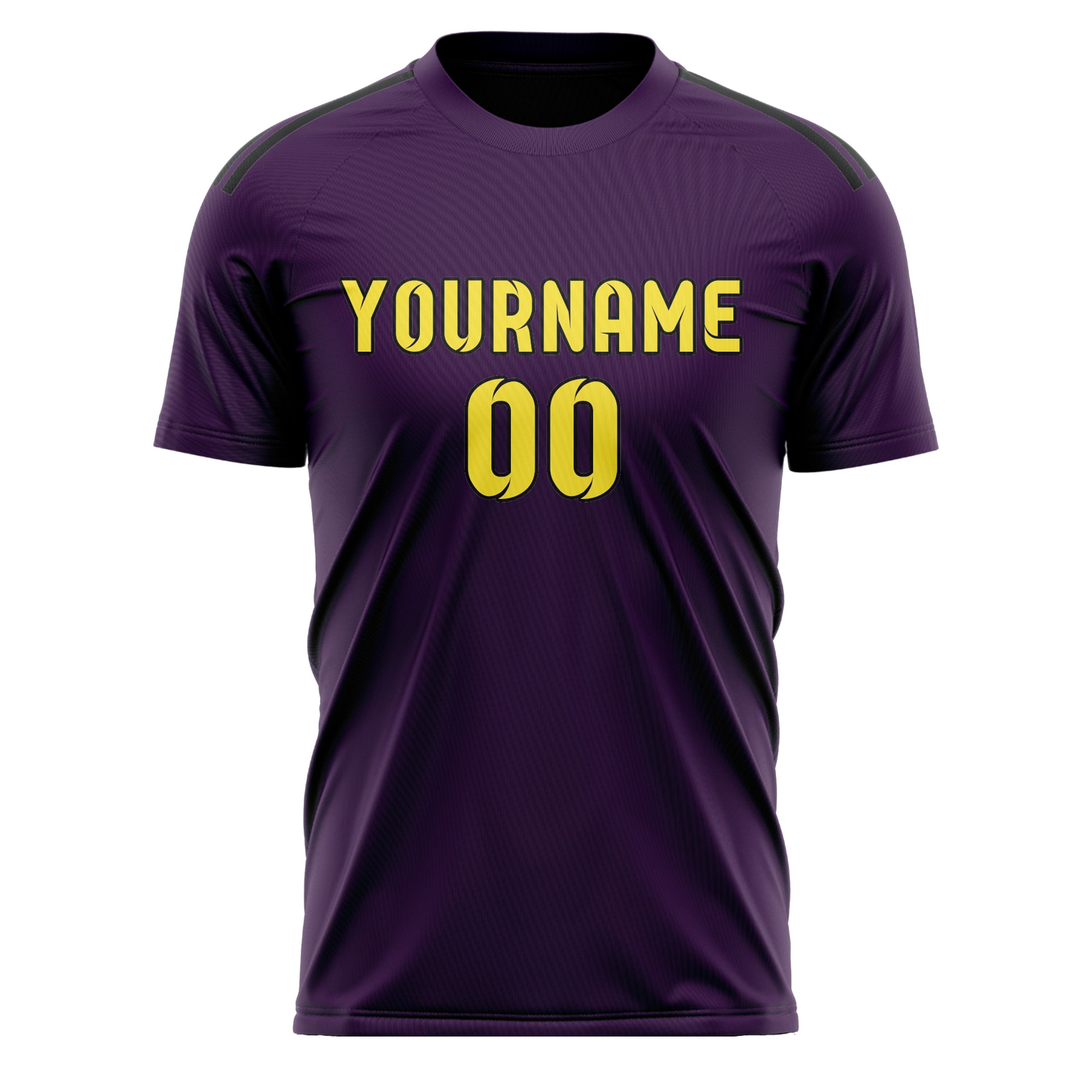 Custom Purple Light Yellow Soccer Jersey