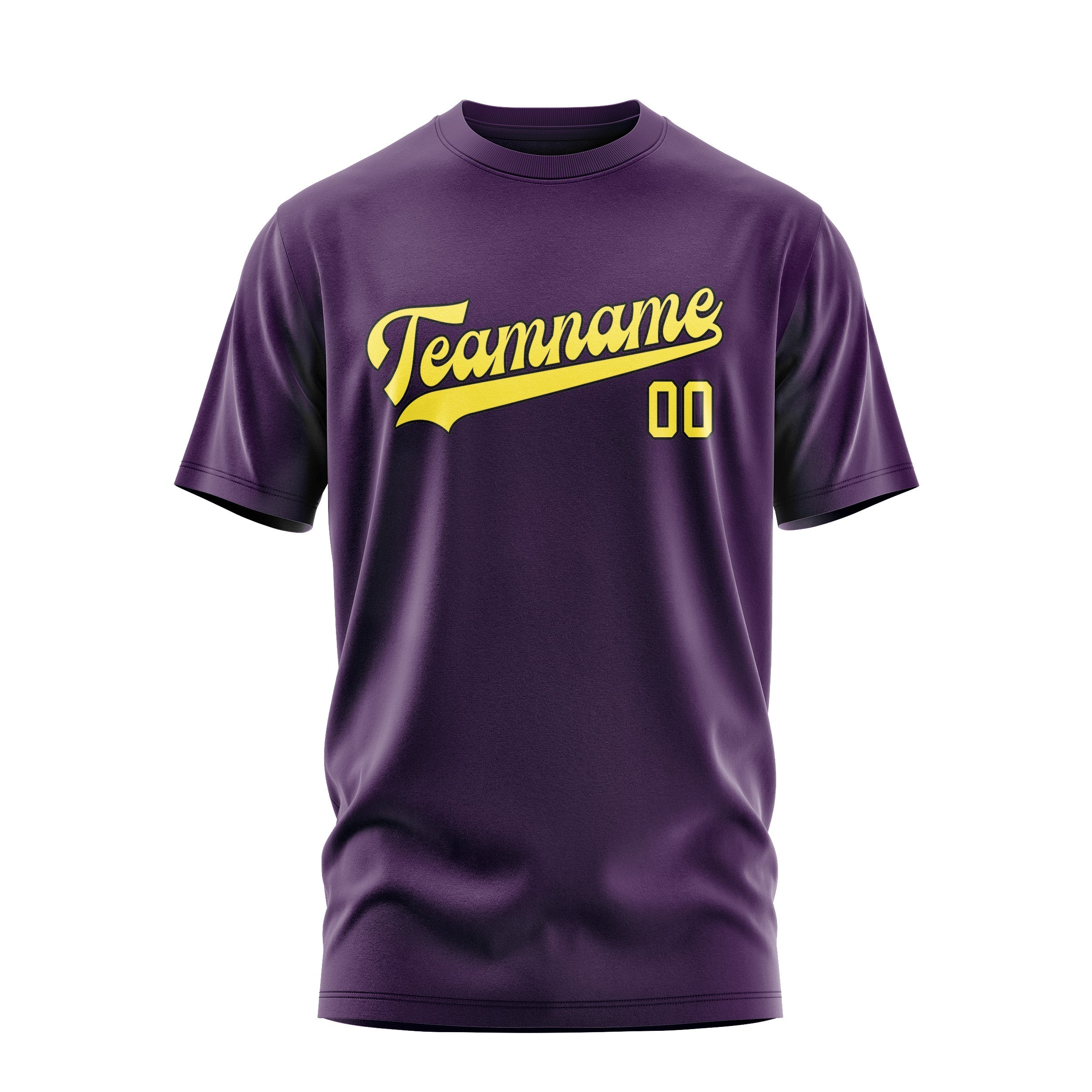 Custom Purple Light Yellow T-Shirt