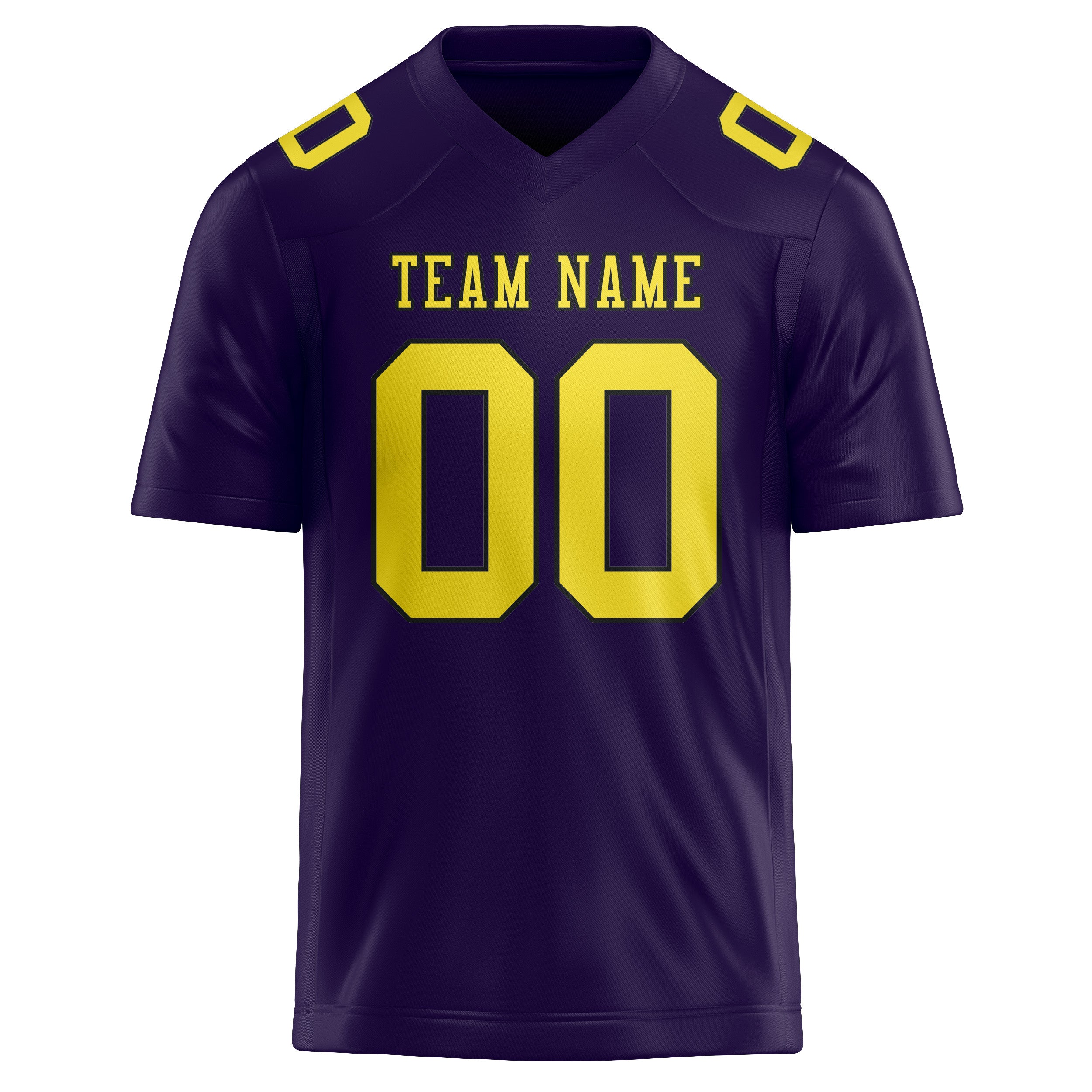 Custom Purple Light Yellow Football Jersey