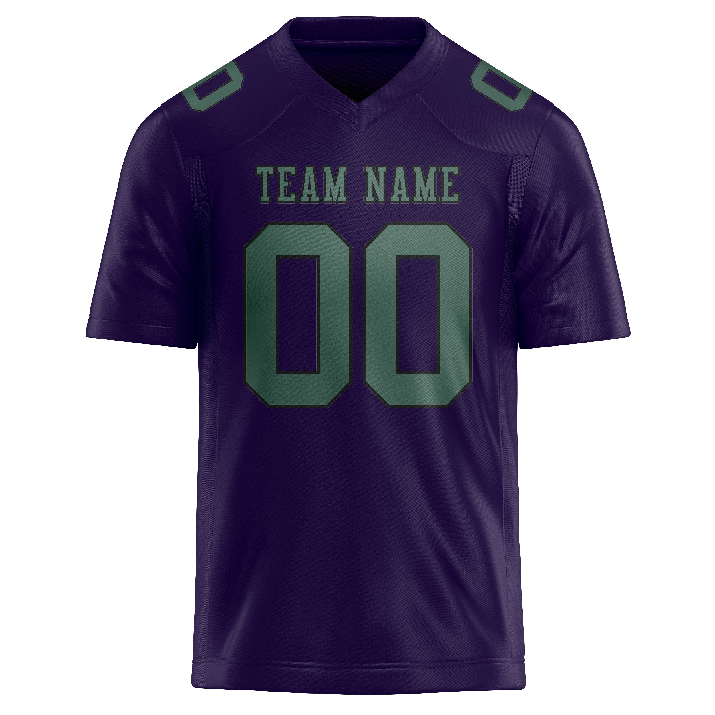 Custom Purple Blue Green Football Jersey