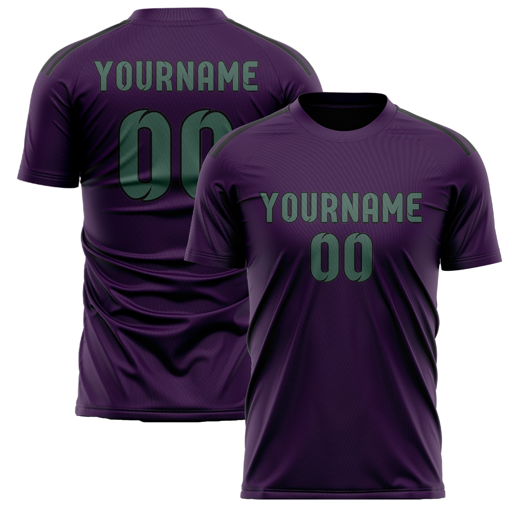 Custom Purple Blue Green Soccer Jersey