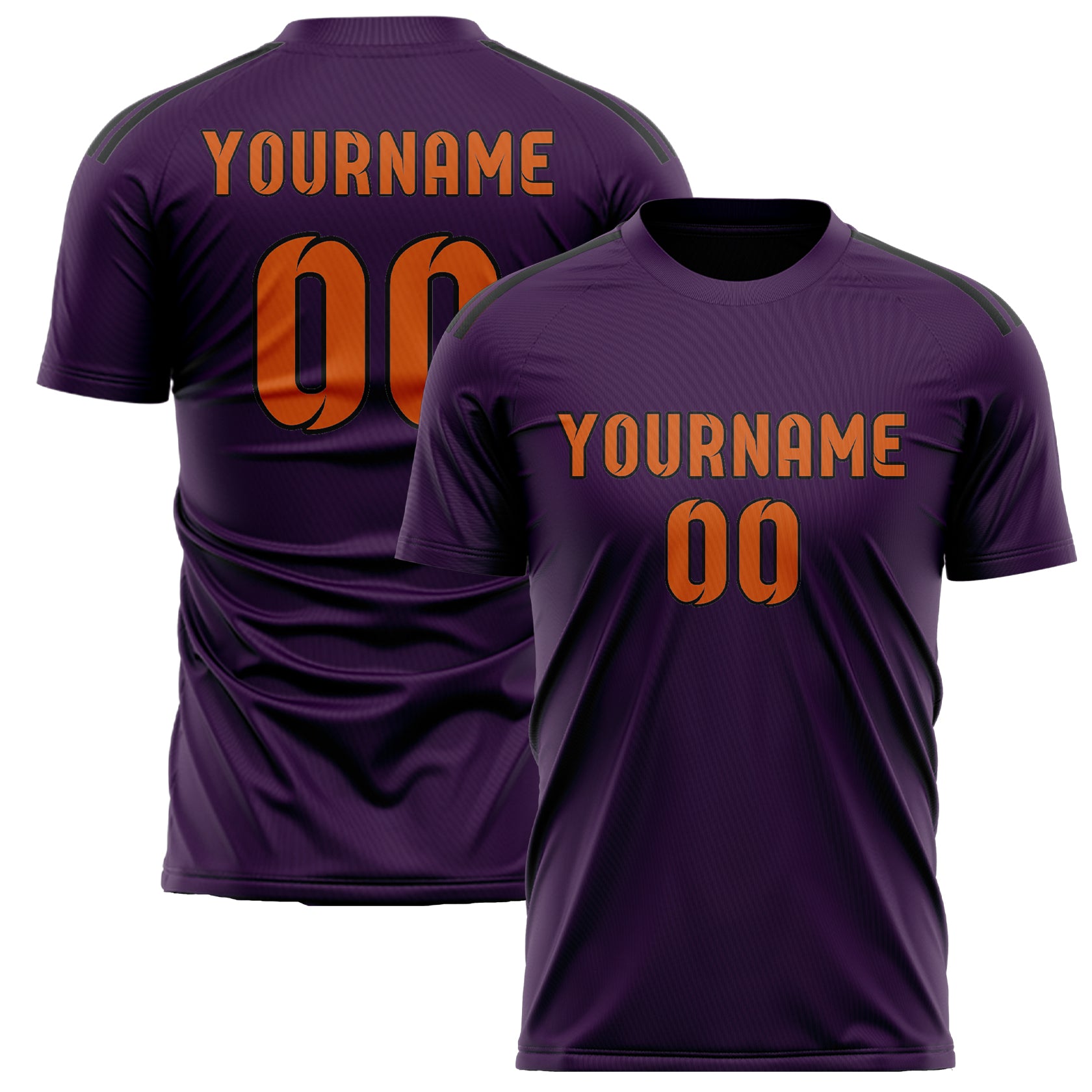 Custom Purple Orange Soccer Jersey