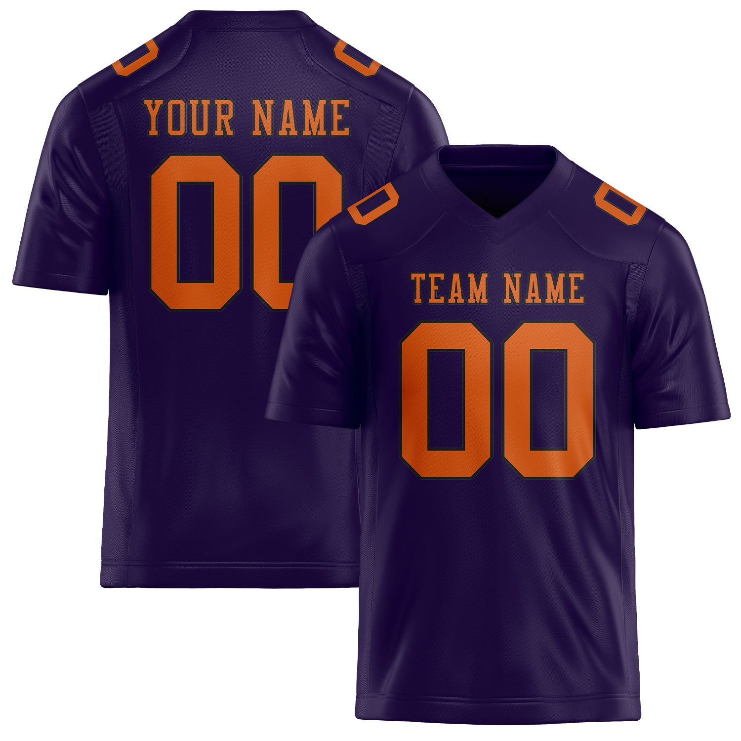 Custom Purple Orange Football Jersey