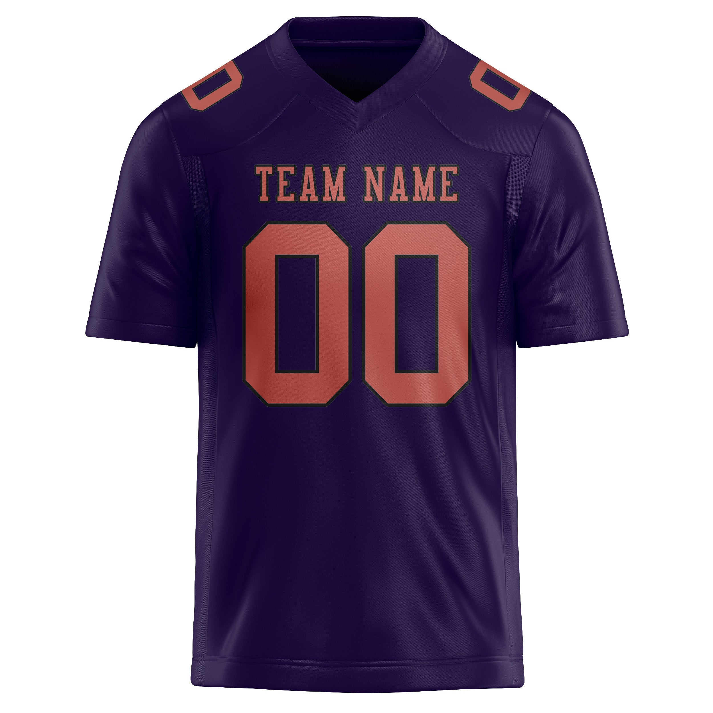 Custom Purple Copper Rose Football Jersey