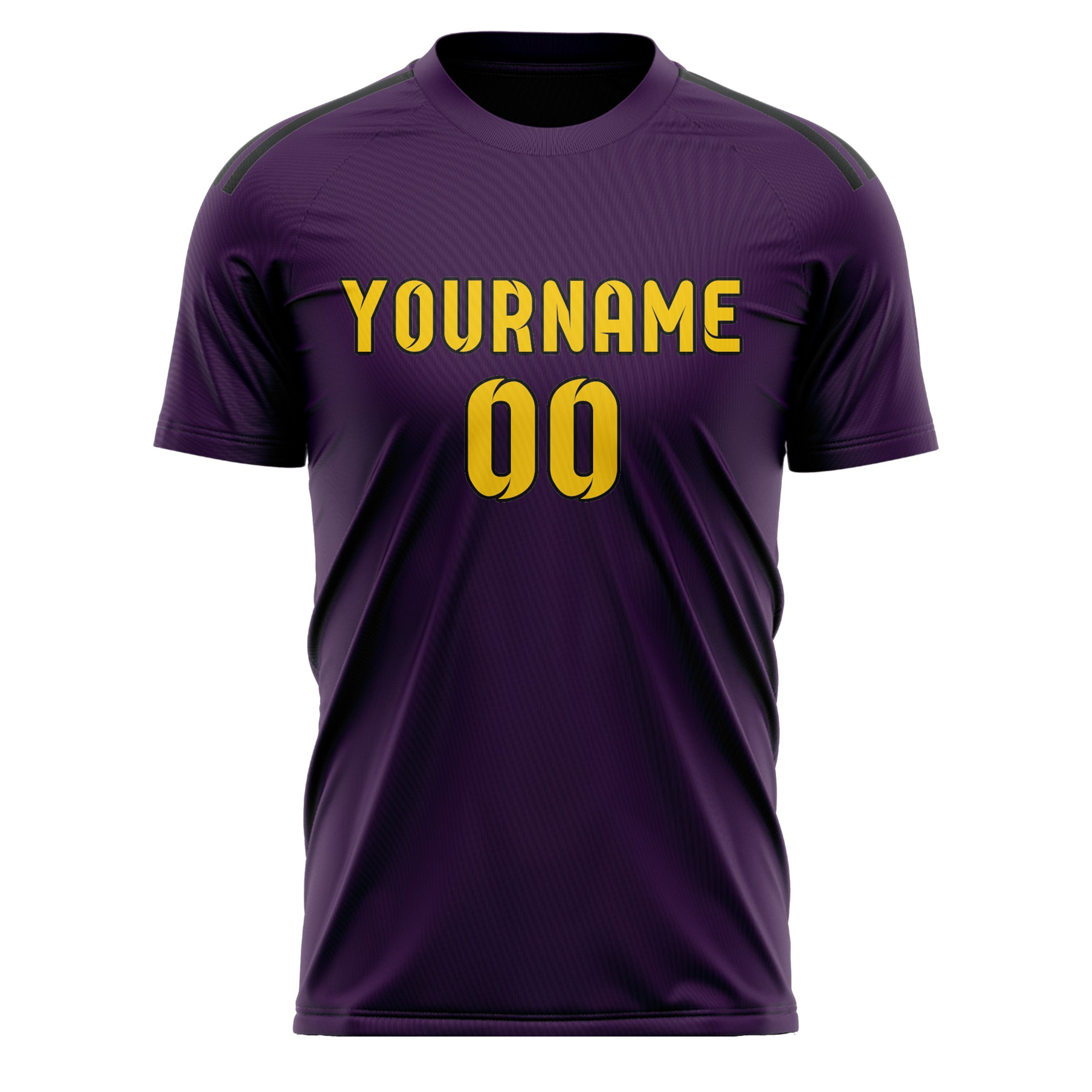 Custom Purple Gold Soccer Jersey
