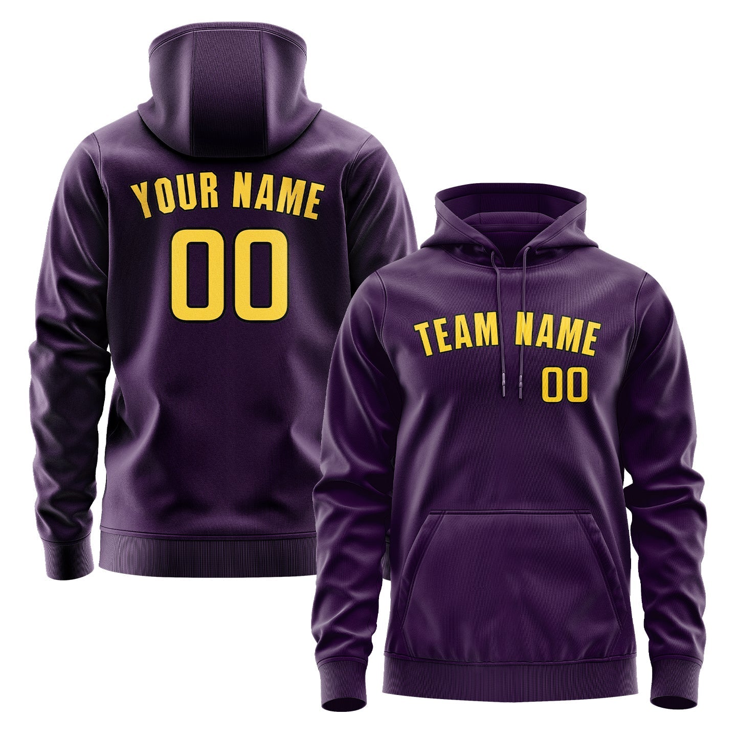 Custom Purple Gold Hoodie