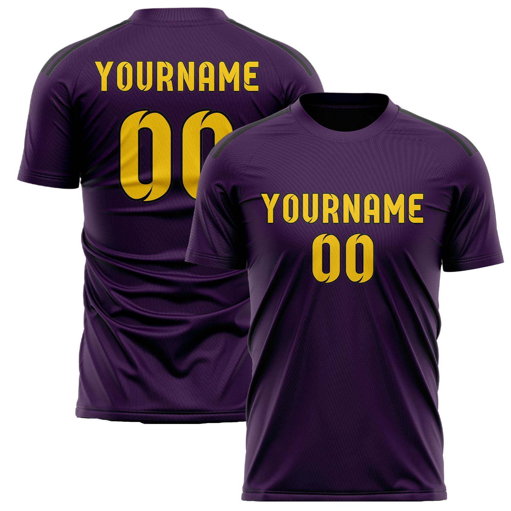 Custom Purple Gold Soccer Jersey
