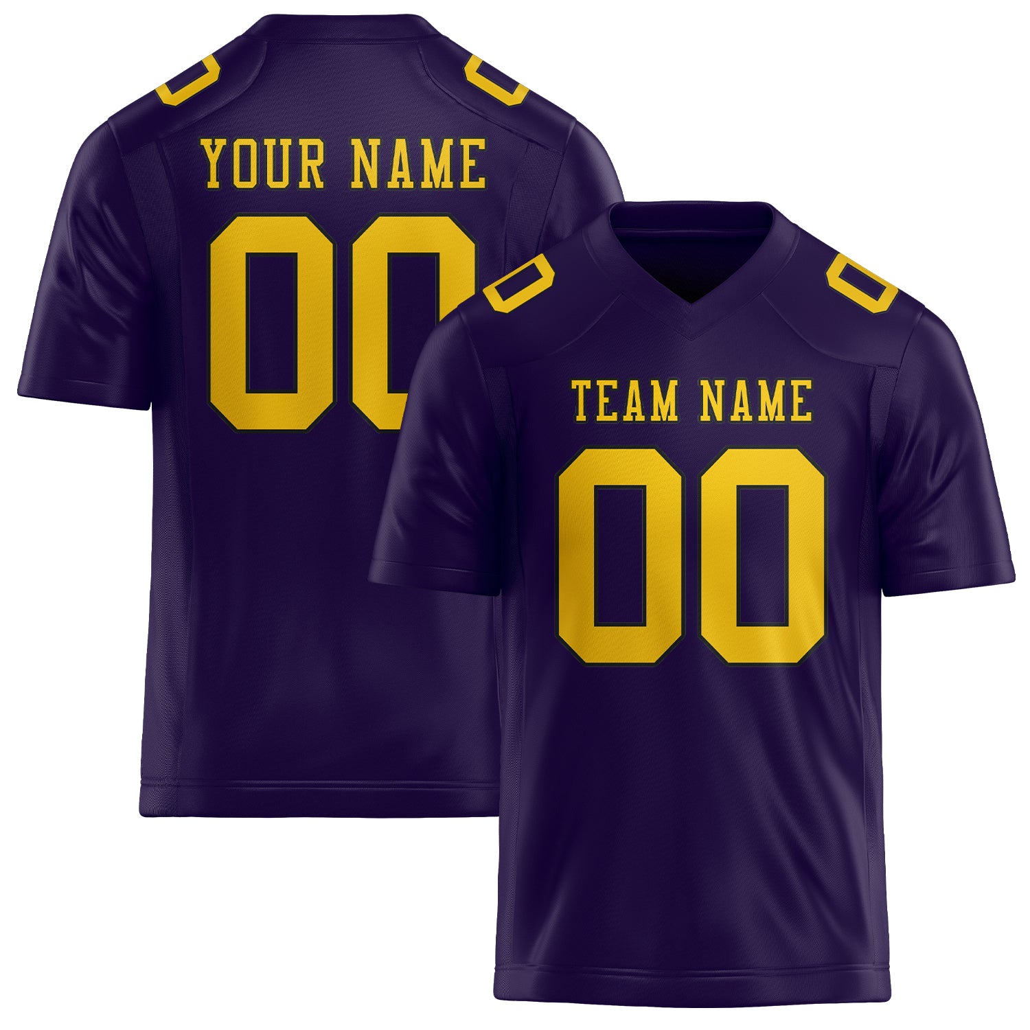 Custom Purple Gold Football Jersey
