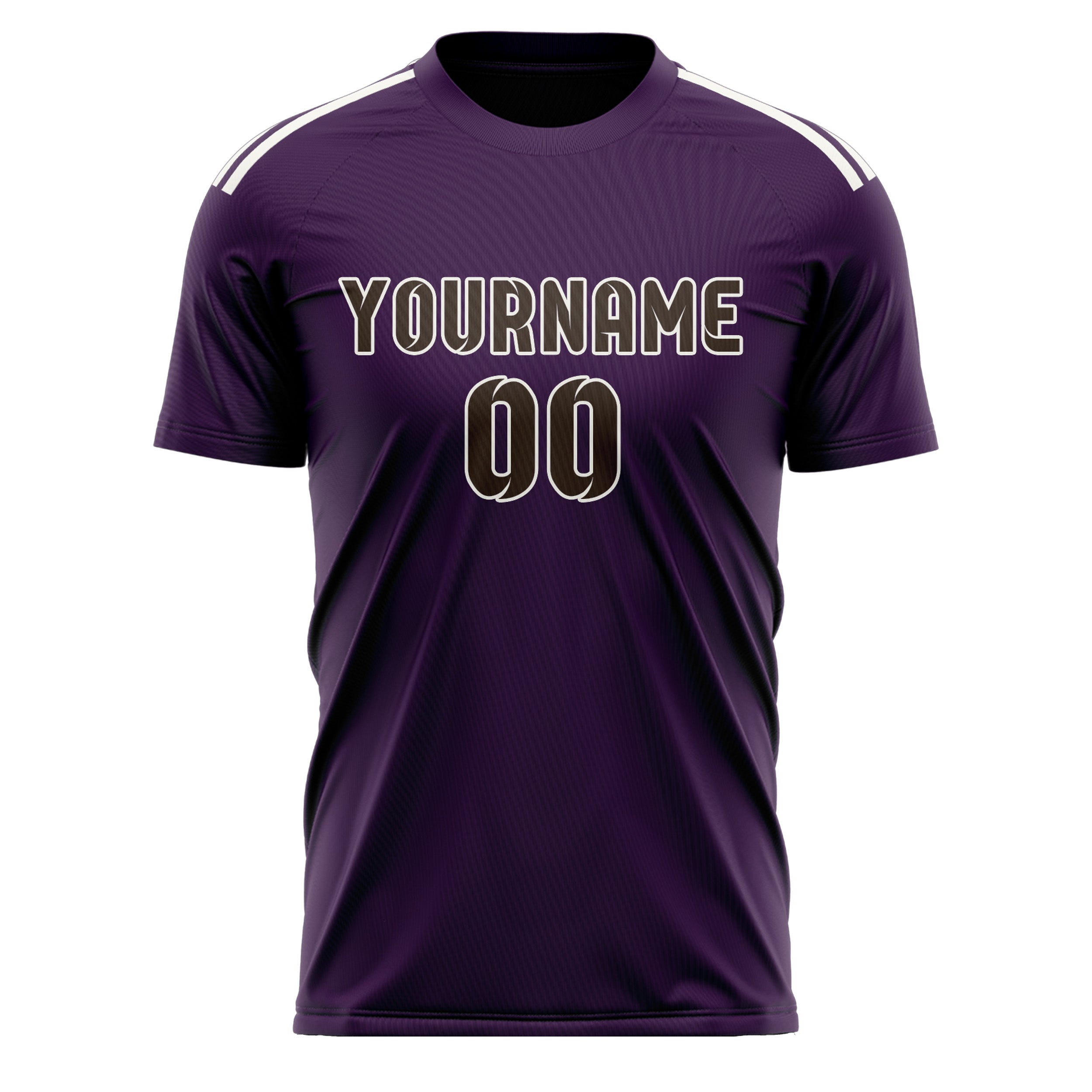 Custom Purple Brown Soccer Jersey