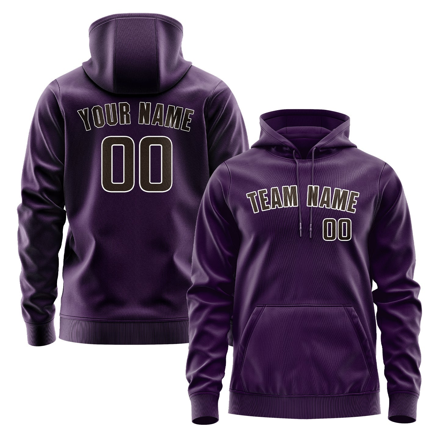 Custom Purple Brown Hoodie