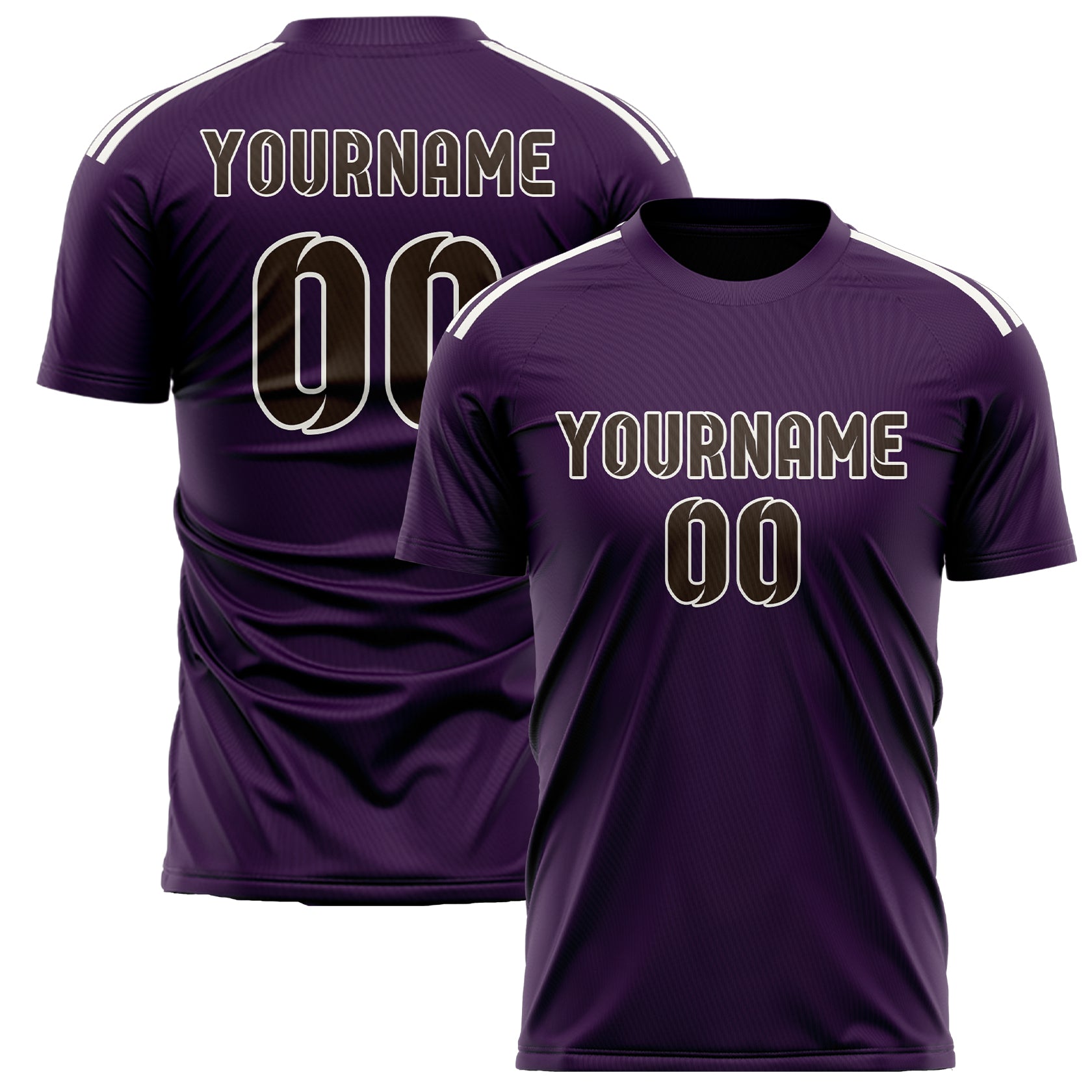 Custom Purple Brown Soccer Jersey