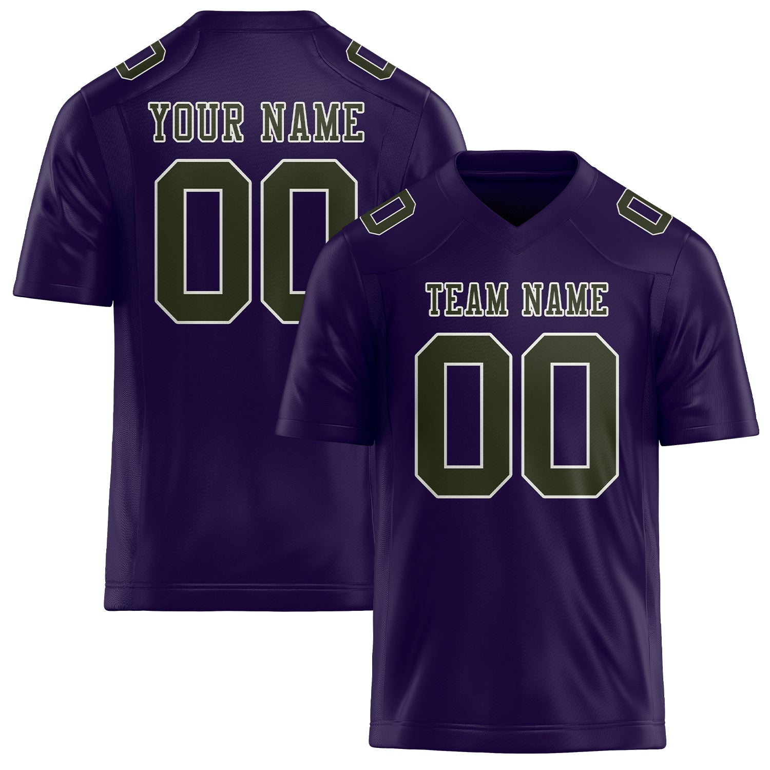 Custom Purple Olive Football Jersey