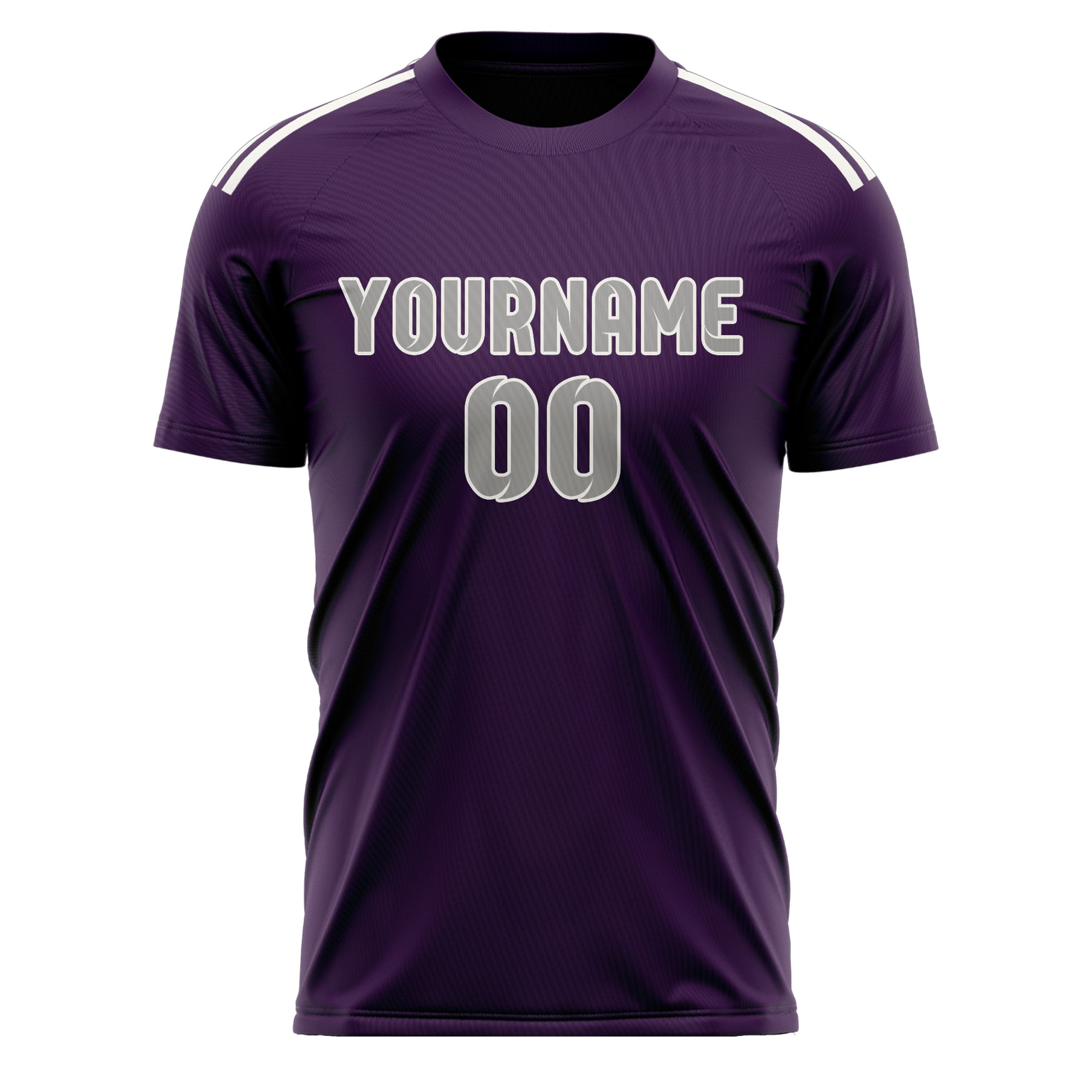 Custom Purple Gray Soccer Jersey