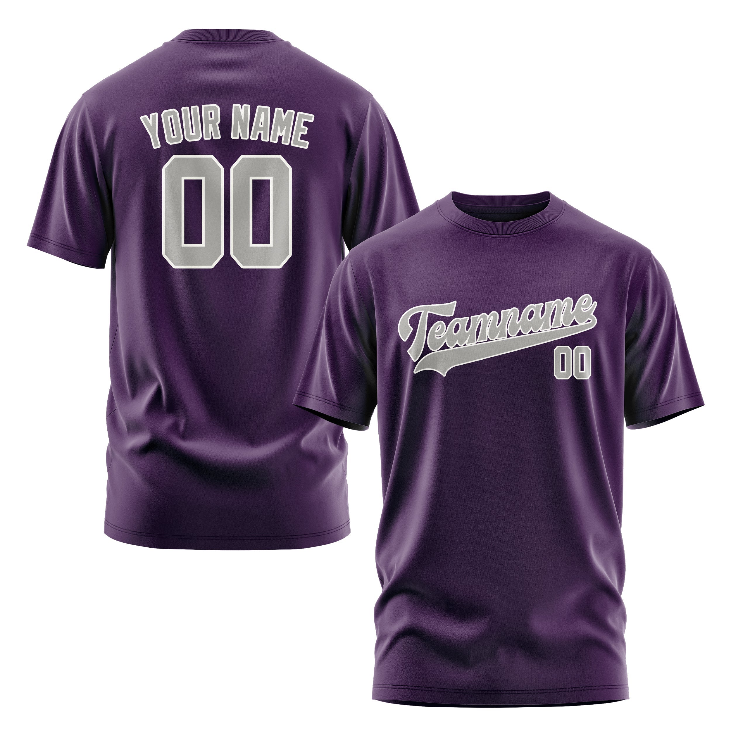Custom Purple Gray T-Shirt