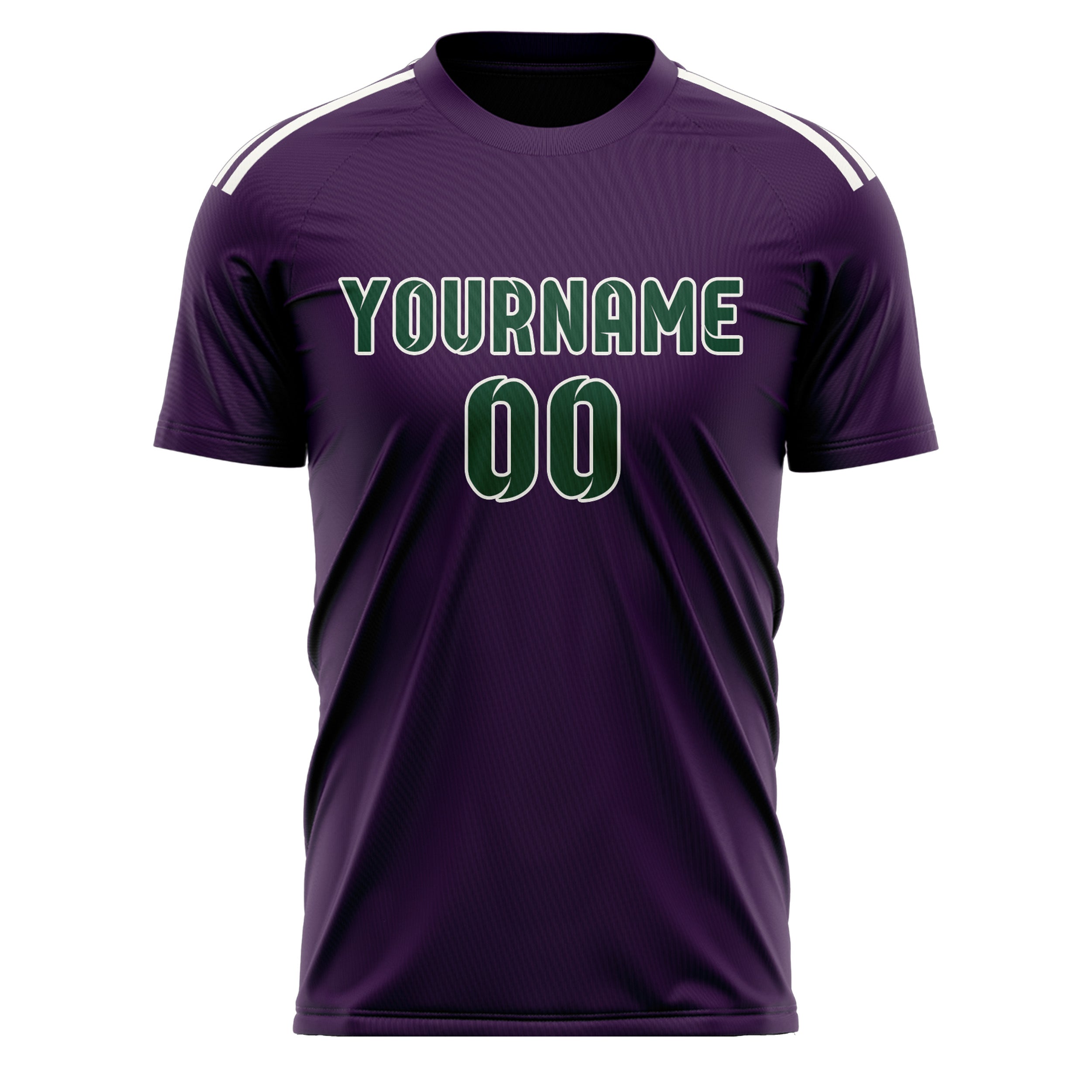 Custom Purple Green Soccer Jersey