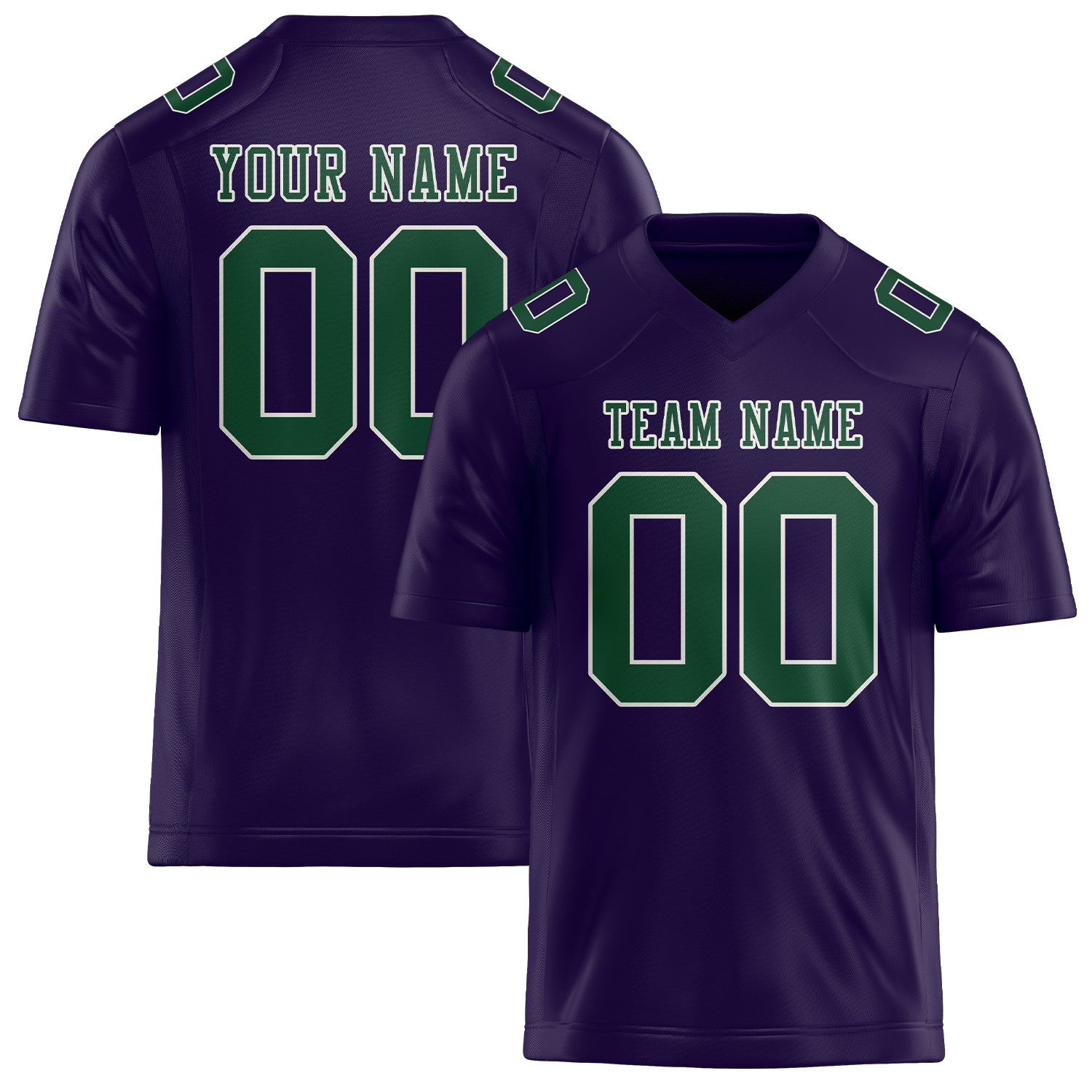 Custom Purple Green Football Jersey