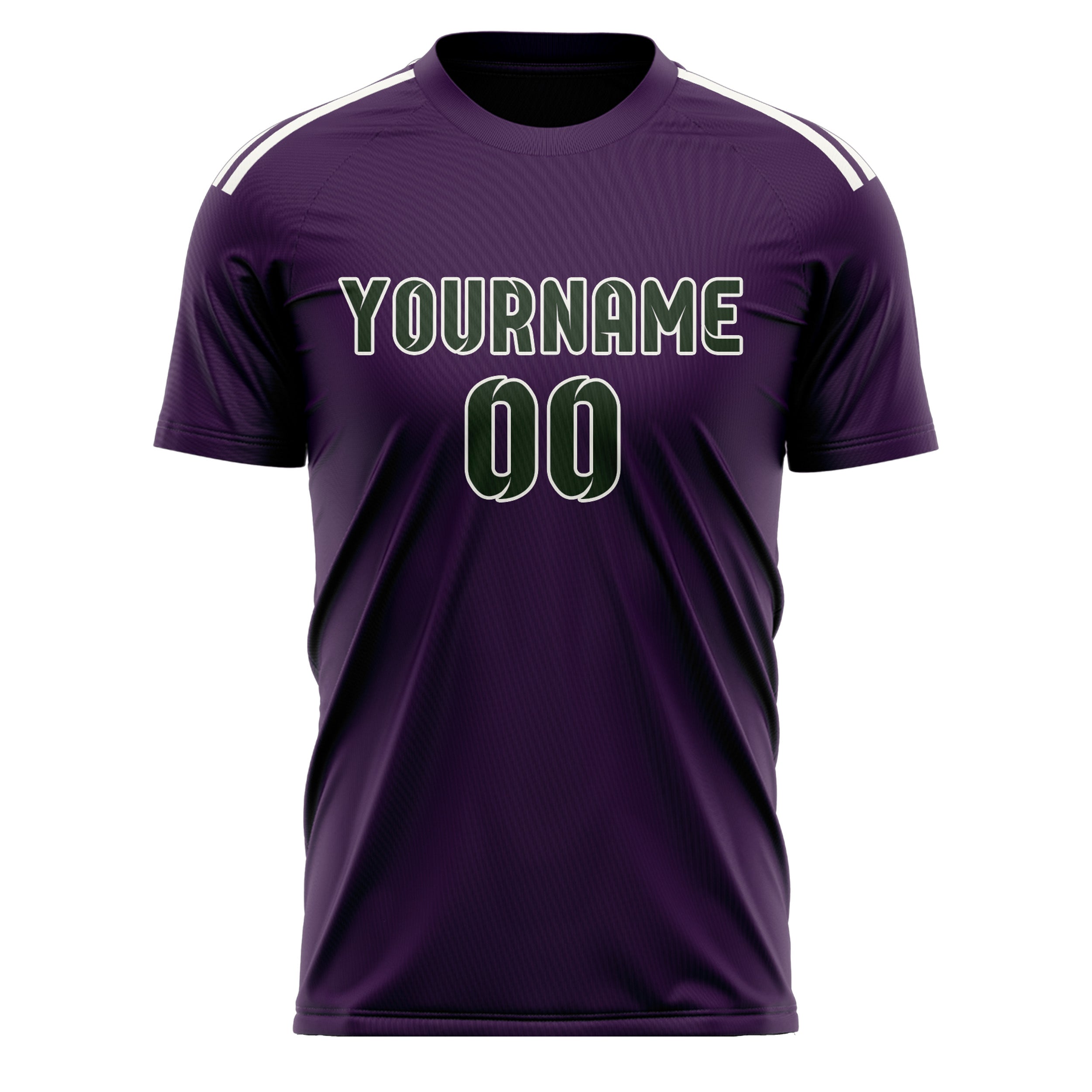 Custom Purple Dark Green Soccer Jersey