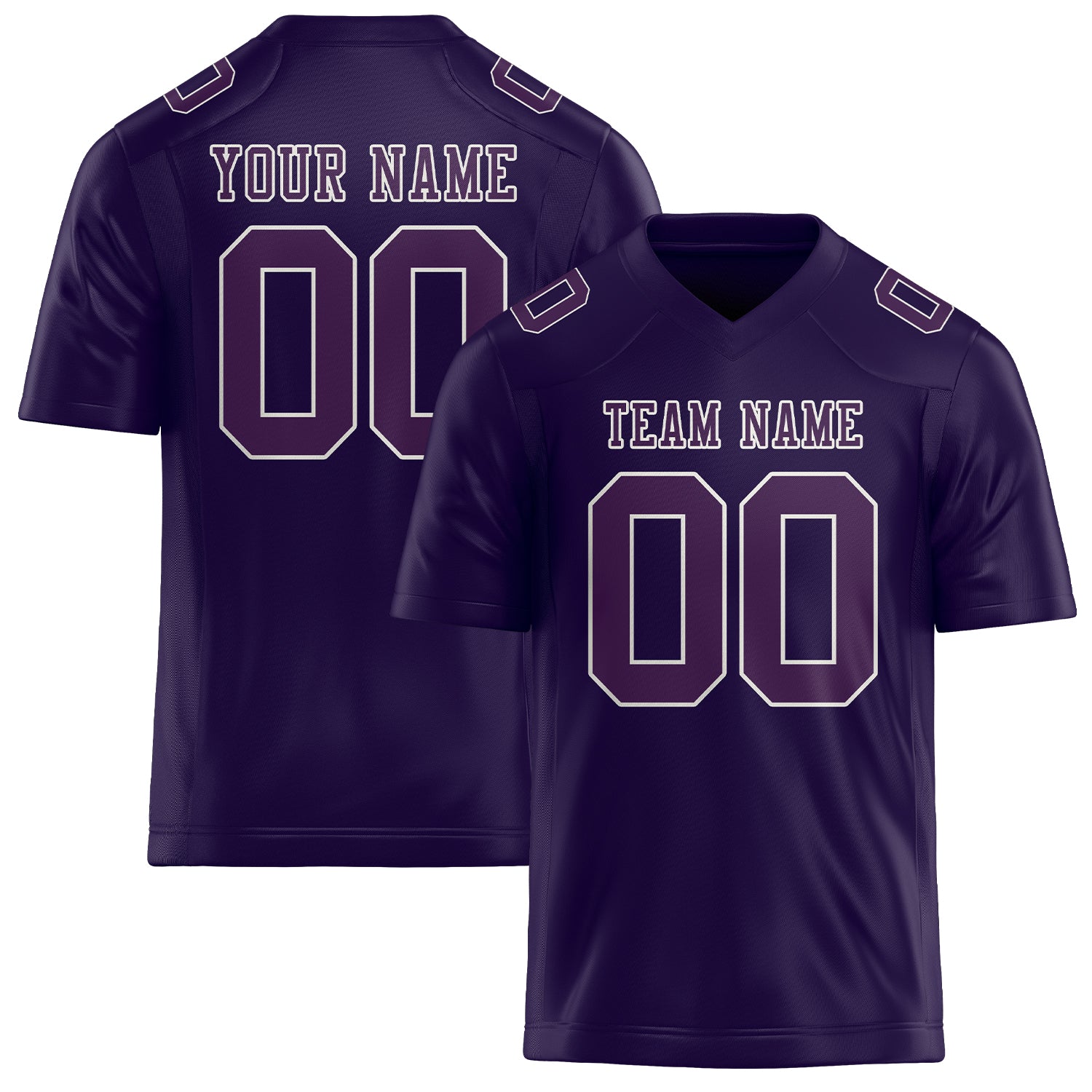 Custom Purple Purple Football Jersey