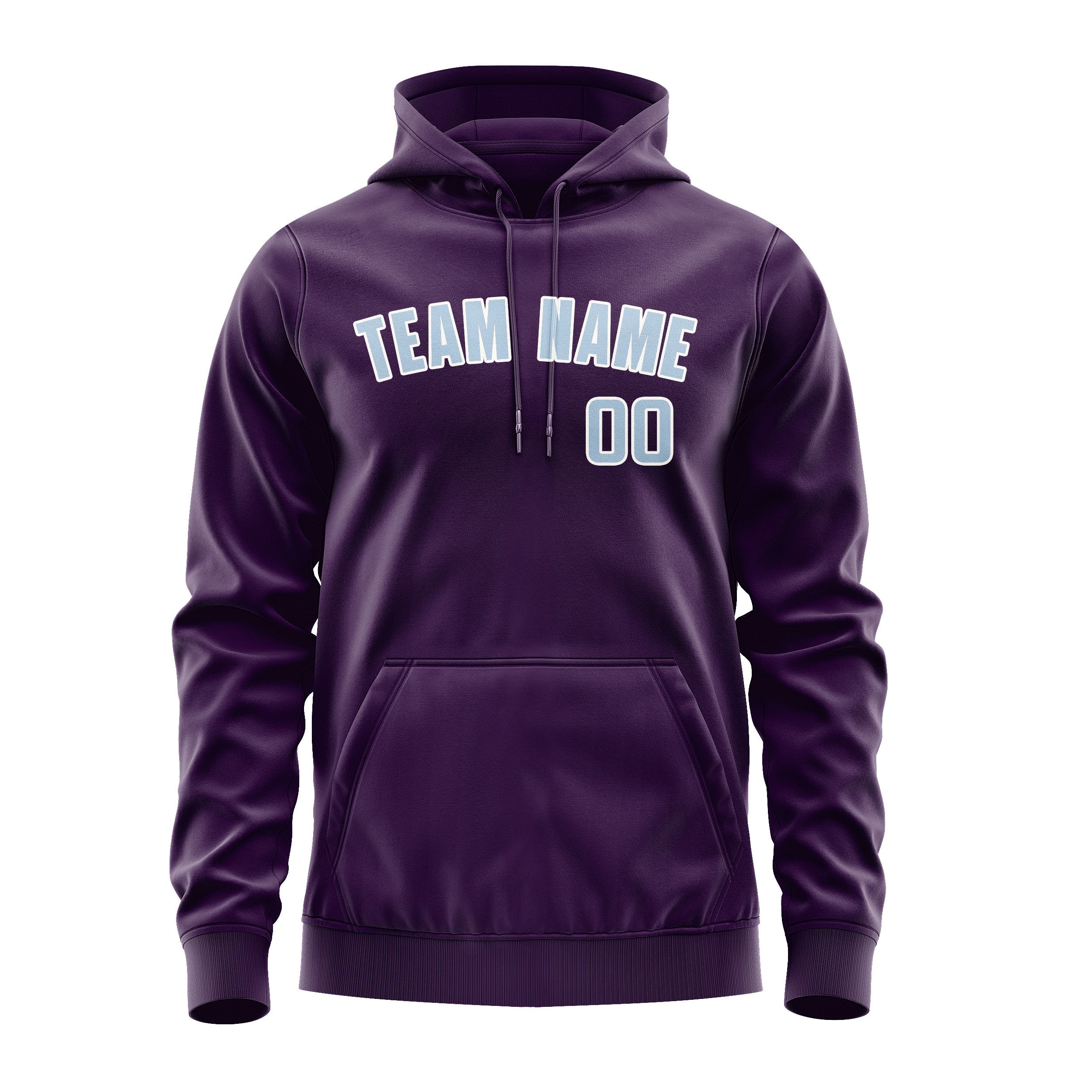 Custom Purple Light Blue Hoodie