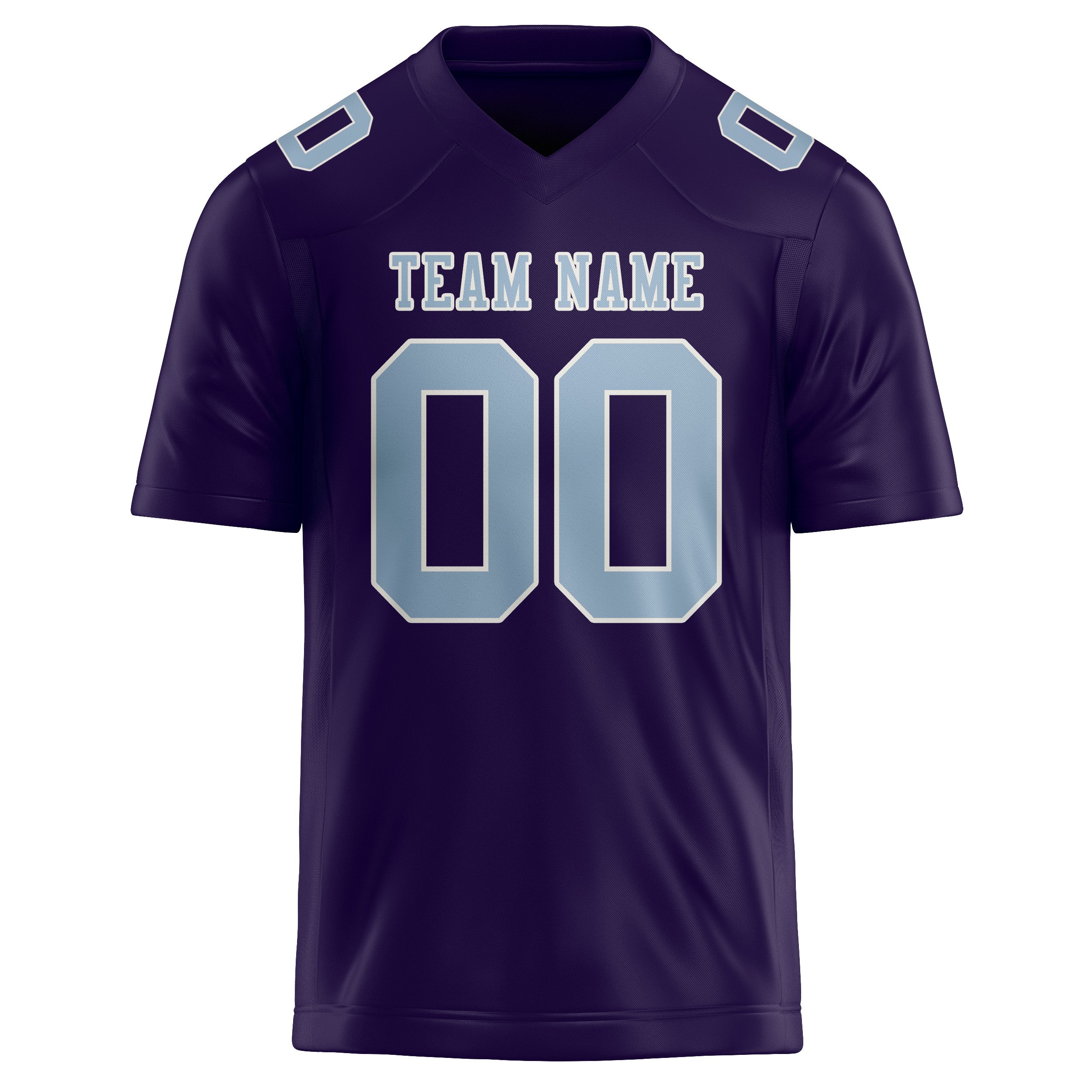 Custom Purple Light Blue Football Jersey