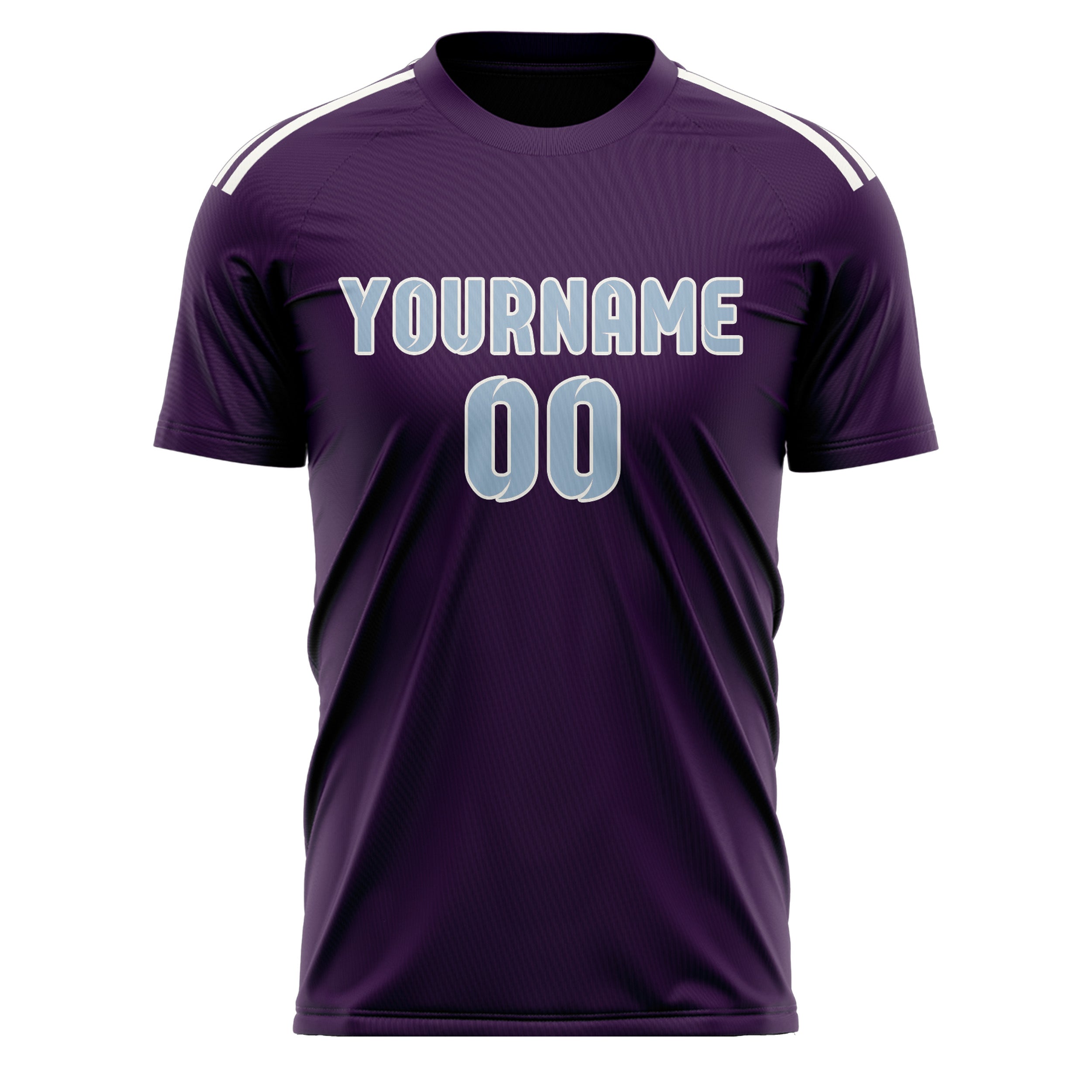 Custom Purple Light Blue Soccer Jersey