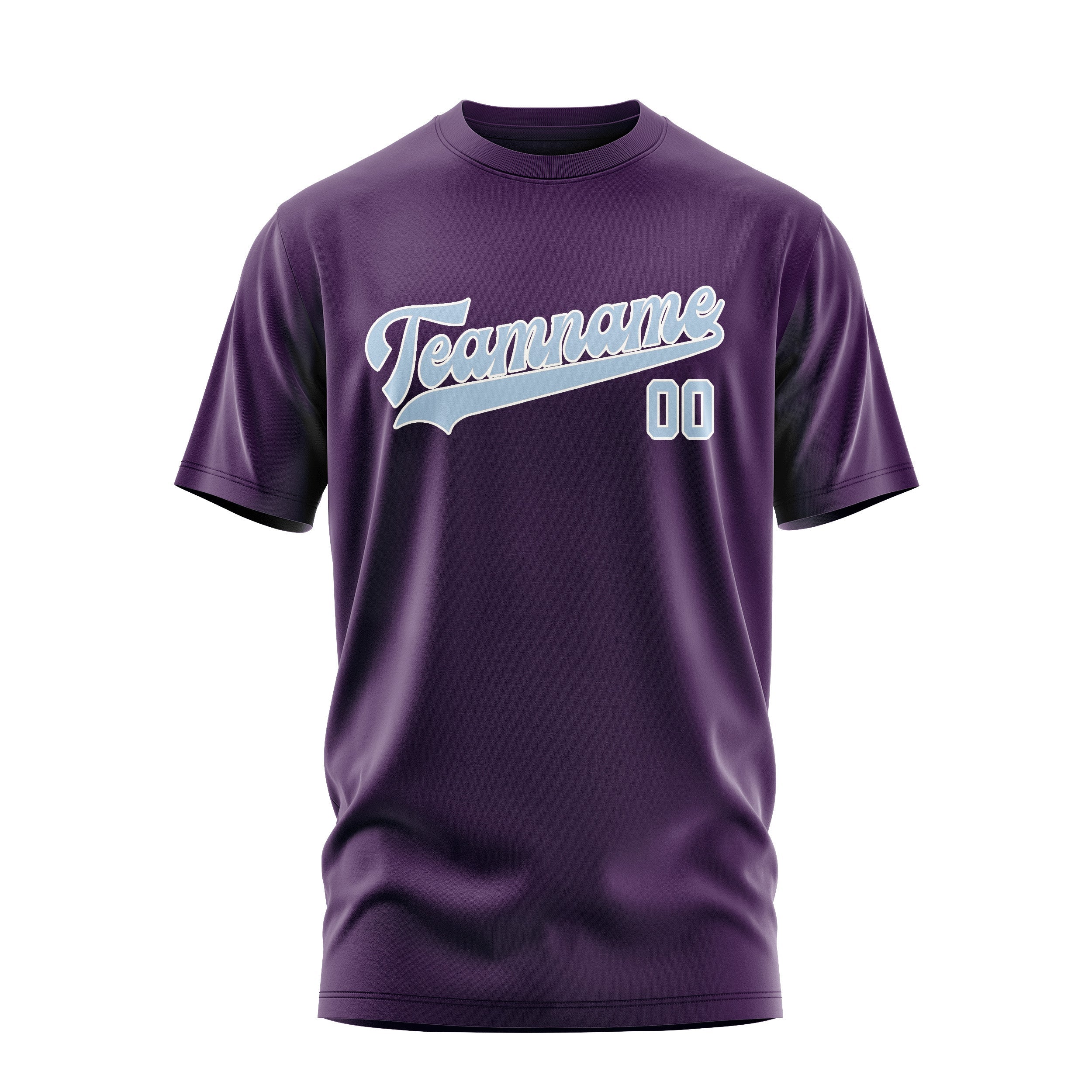 Custom Purple Light Blue T-Shirt