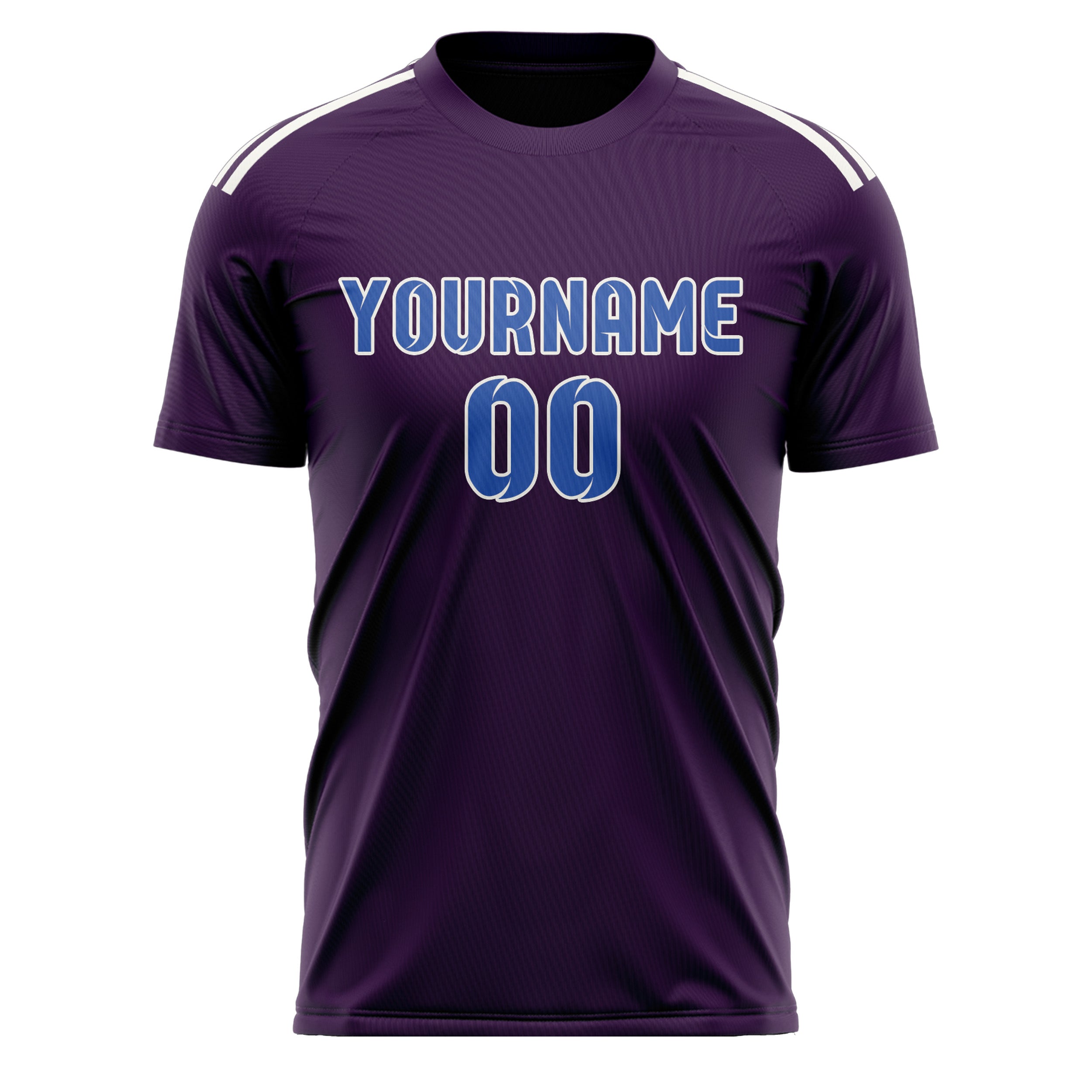Custom Purple Sky Blue Soccer Jersey