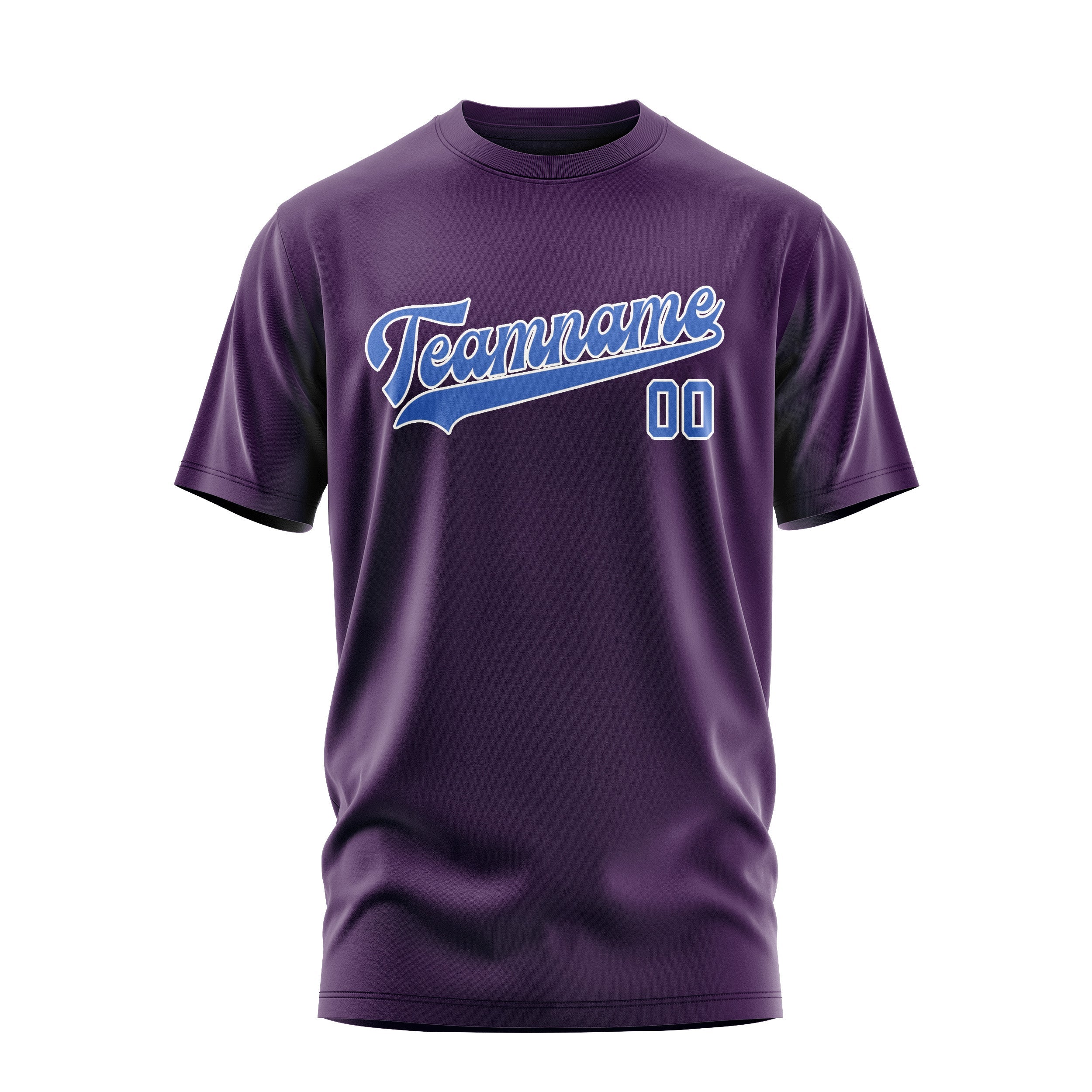 Custom Purple Sky Blue T-Shirt
