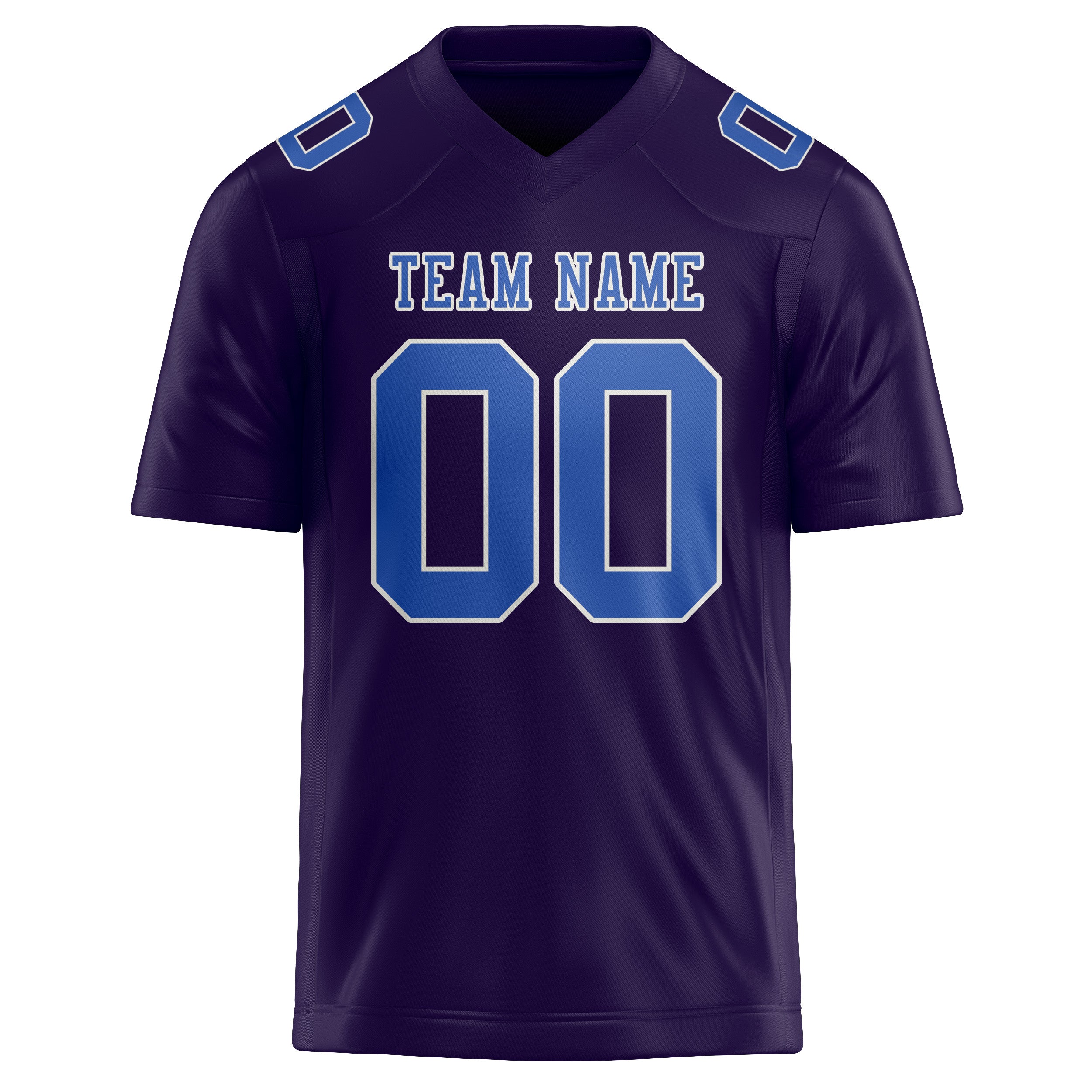 Custom Purple Sky Blue Football Jersey
