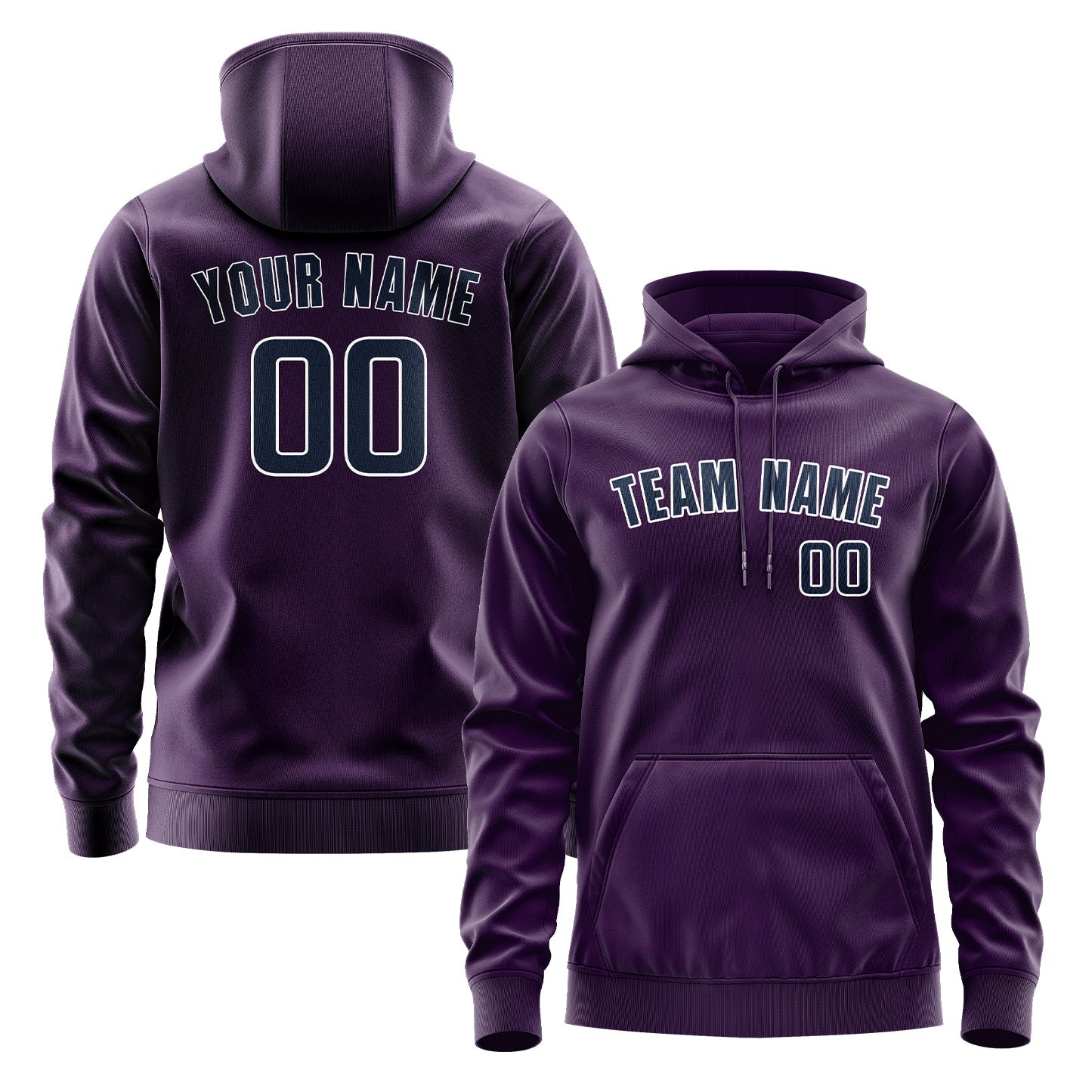 Custom Purple Blue Hoodie