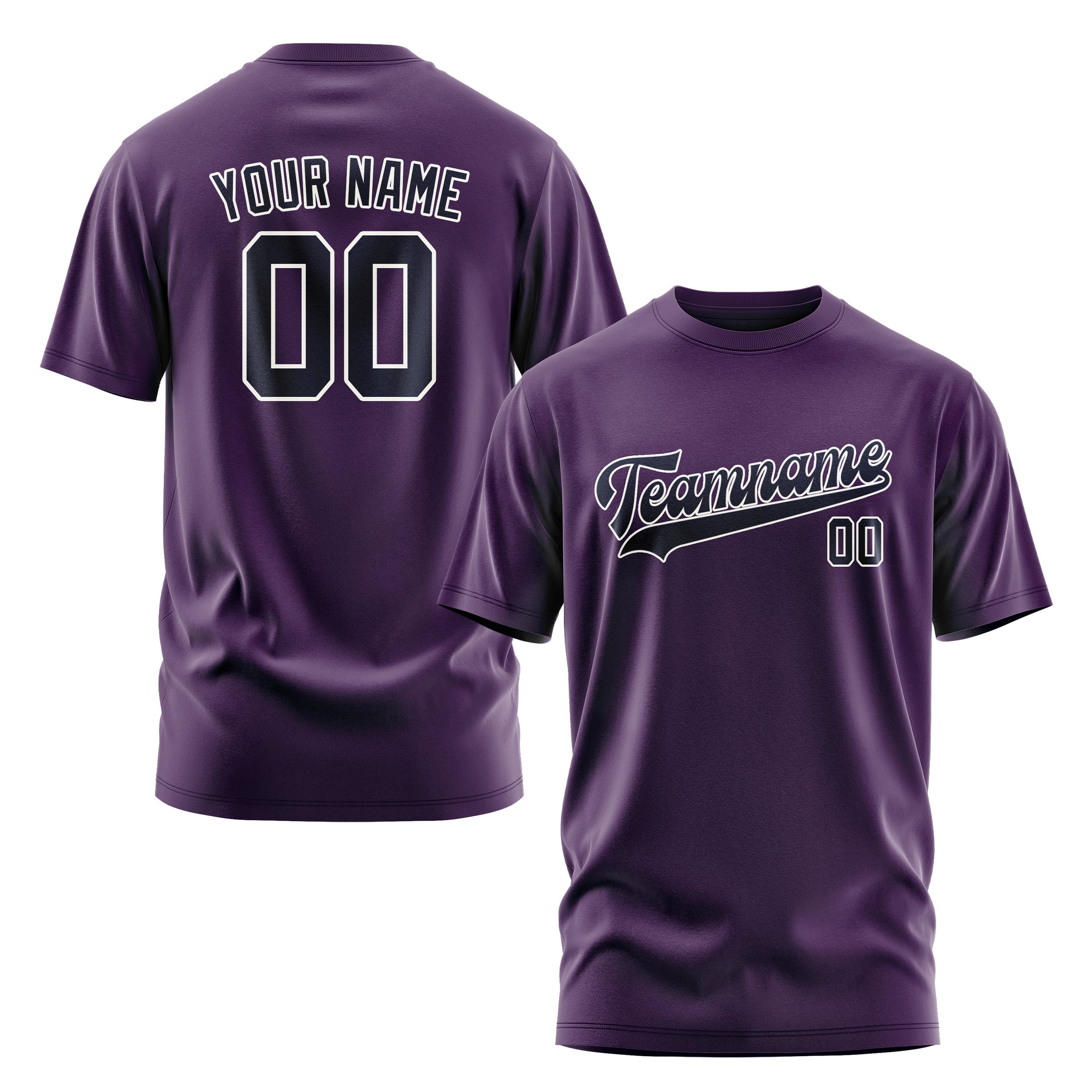 Custom Purple Navy T-Shirt