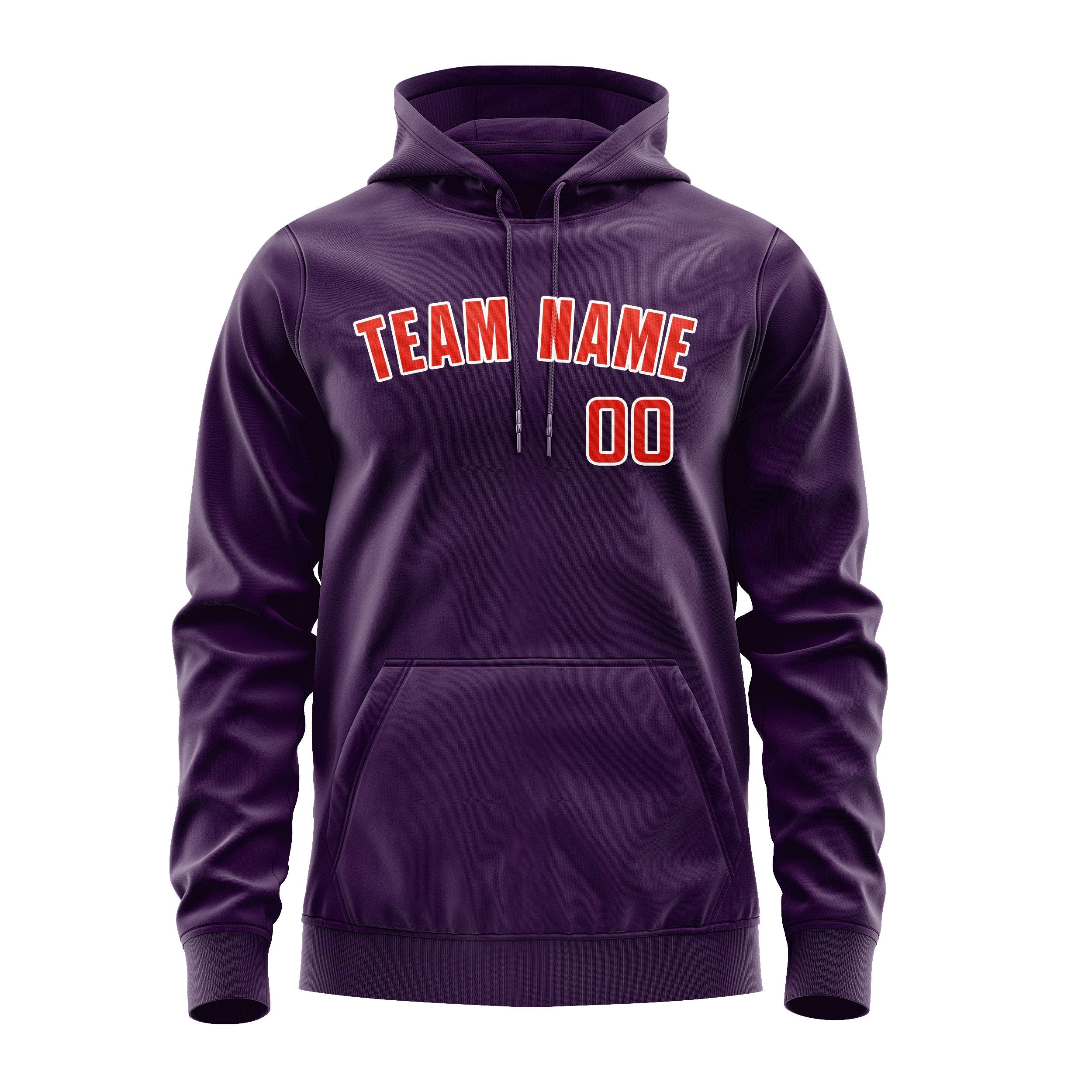 Custom Purple Orange Red Hoodie