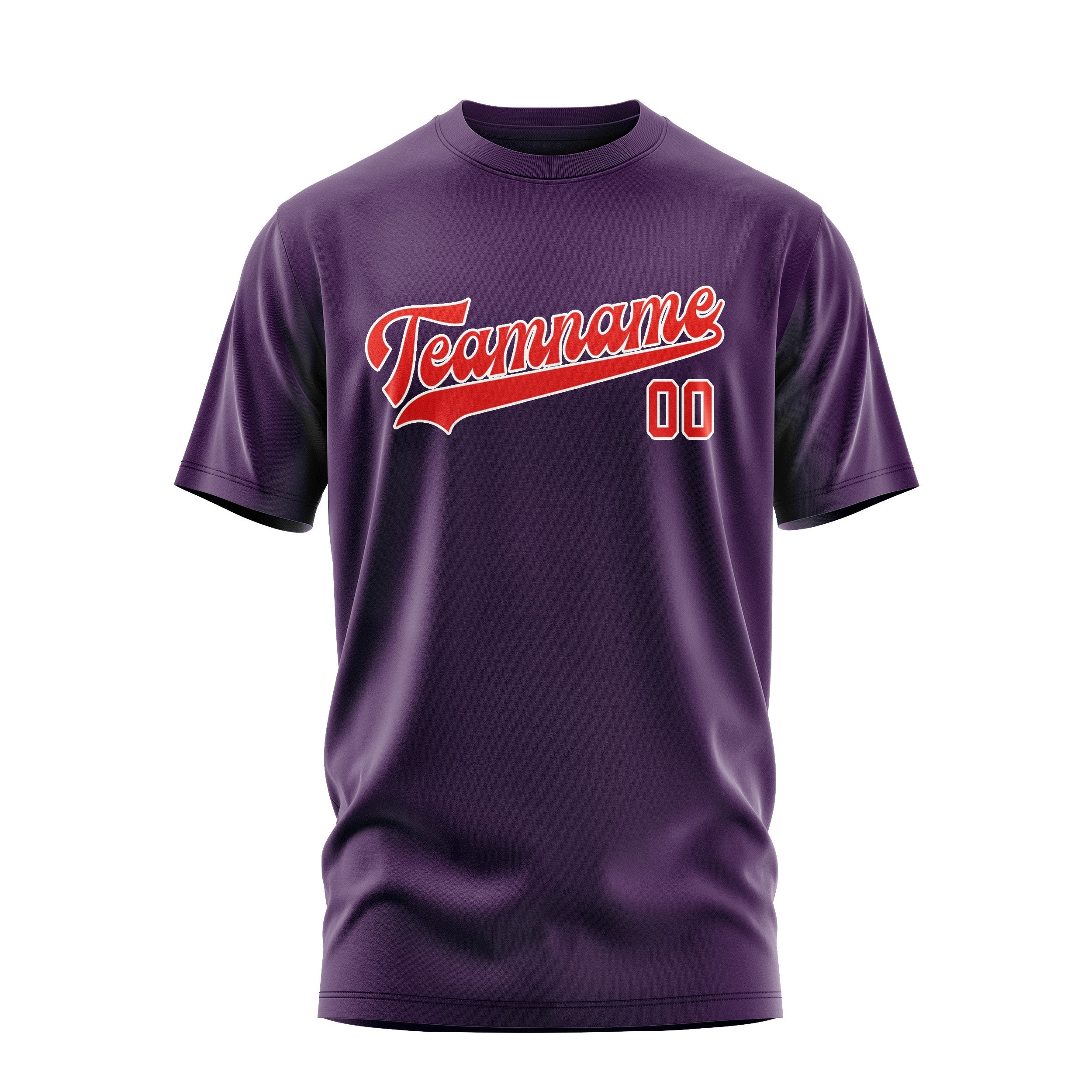 Custom Purple Orange Red T-Shirt