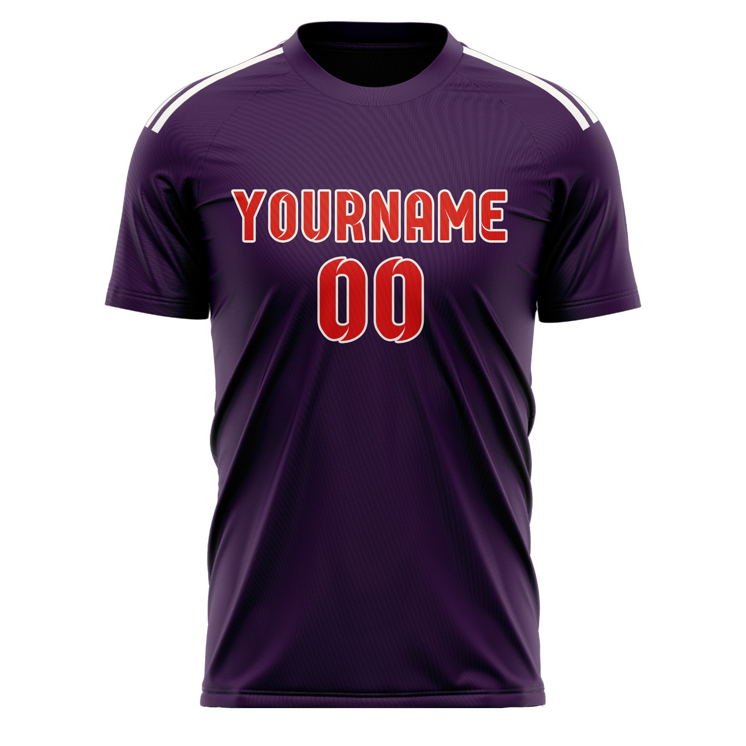 Custom Purple Orange Red Soccer Jersey