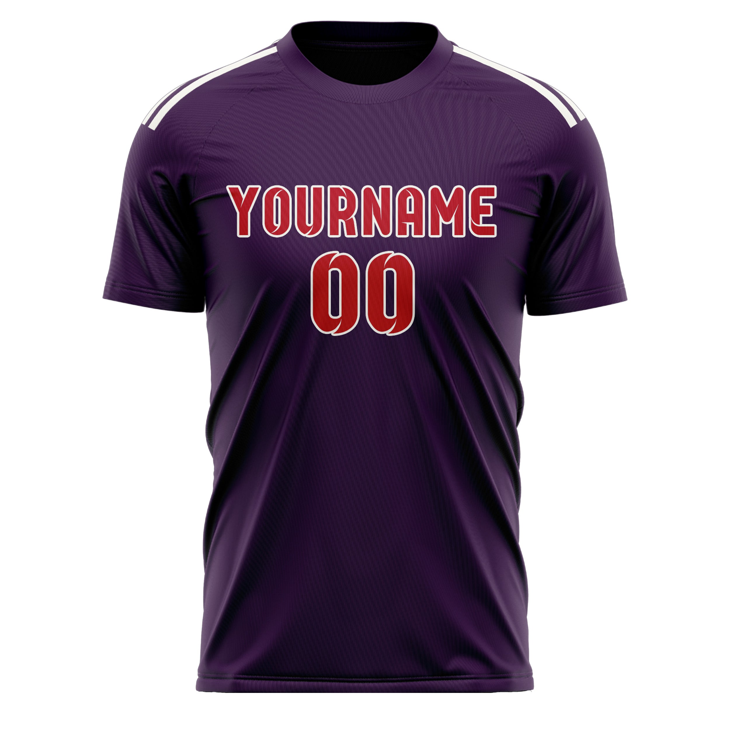 Custom Purple Red Soccer Jersey
