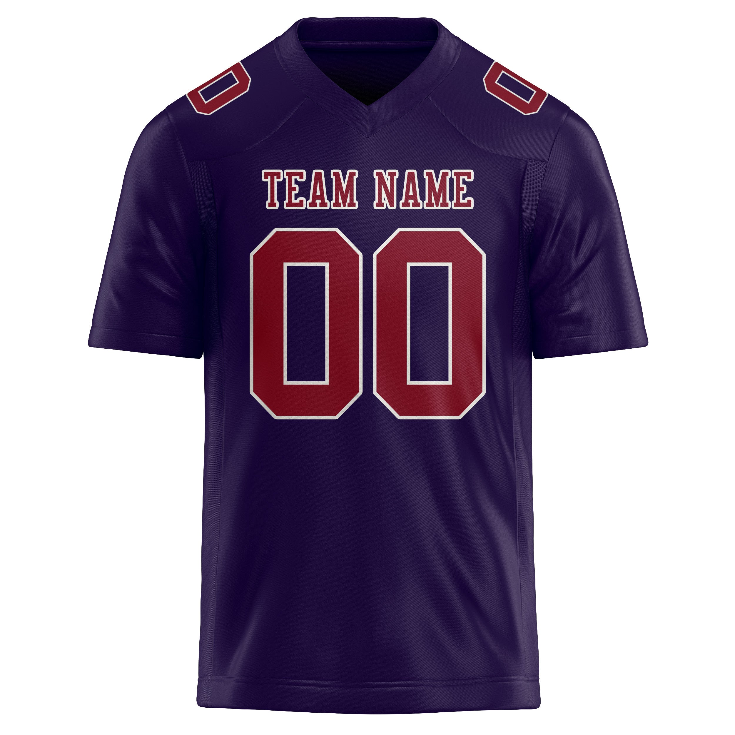 Custom Purple Crimson Red Football Jersey