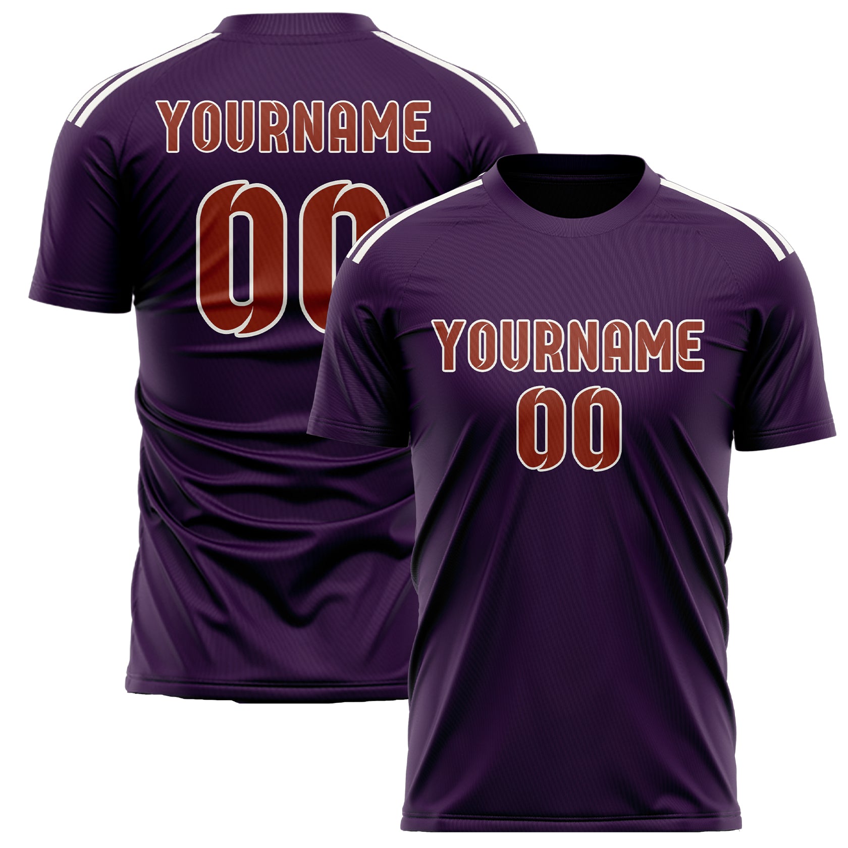 Custom Purple Coral Red Soccer Jersey