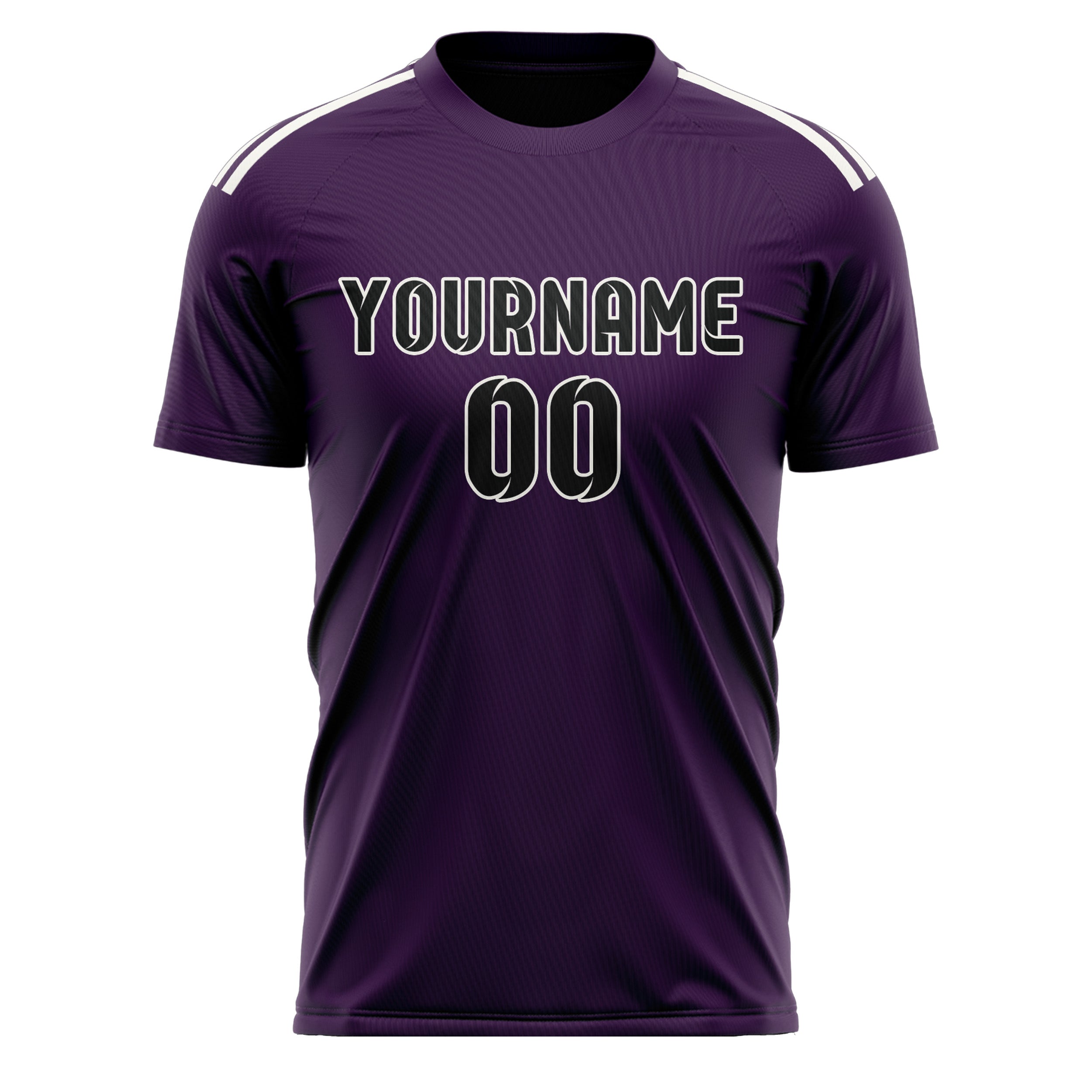 Custom Purple Black Soccer Jersey